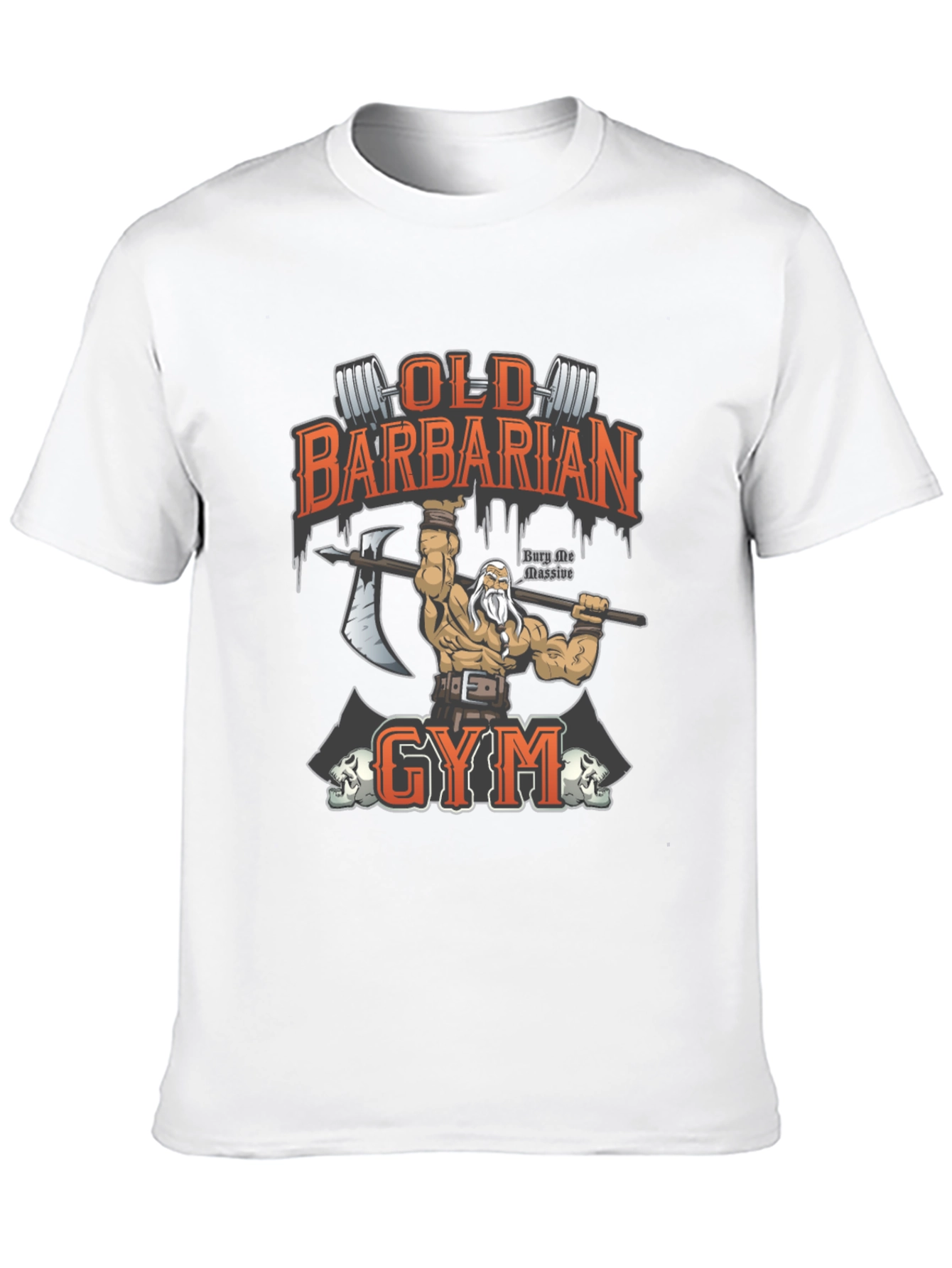 Black Old Barbarian Gym Black T-Shirt view 10