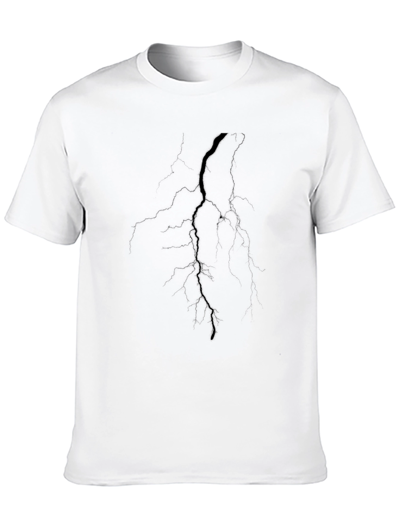 Black Cracked Black Tee - Modern Graphic Print view 10
