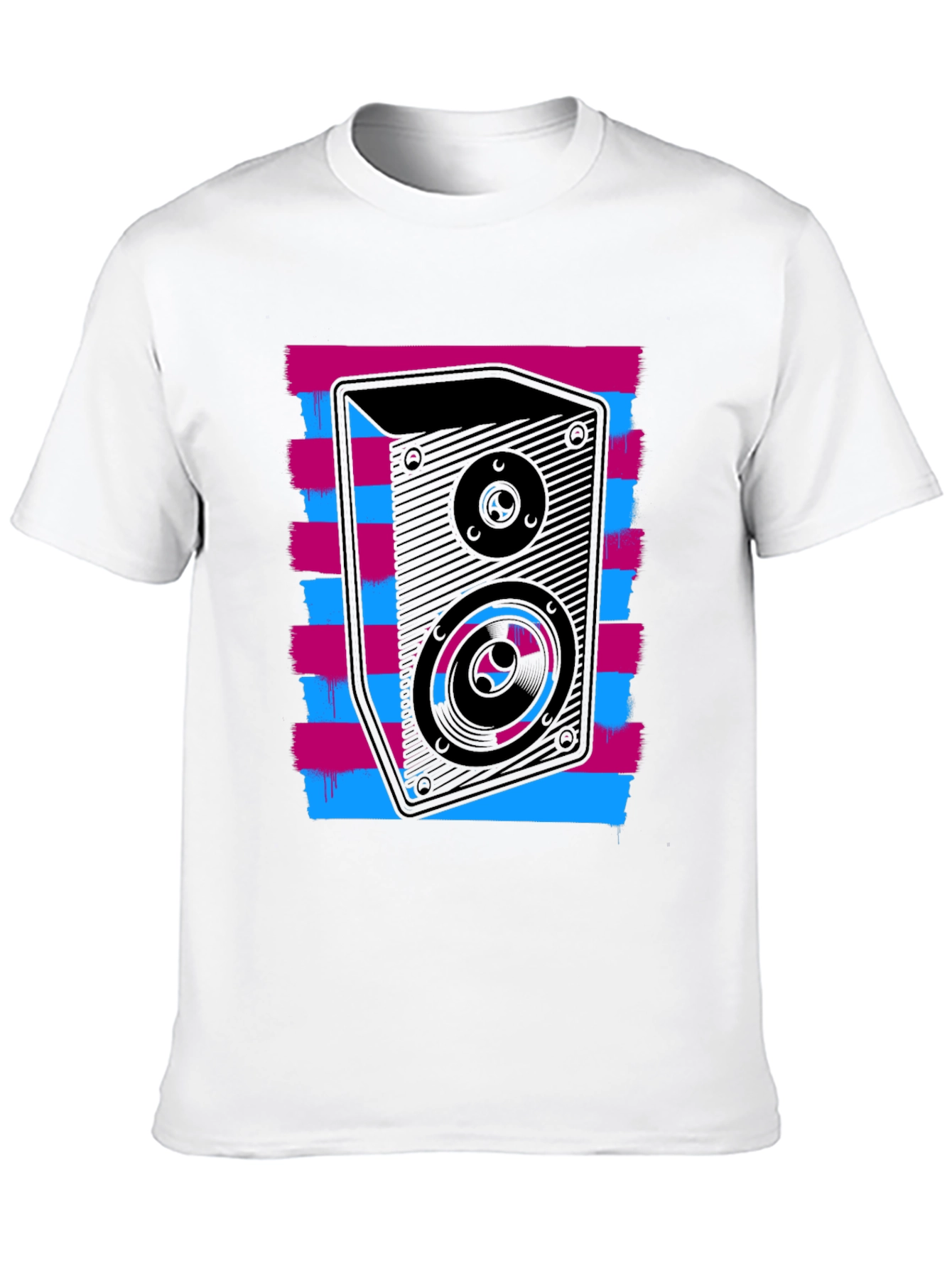 Black Retro Speaker Graphic T-Shirt - Bold Black Tee view 10