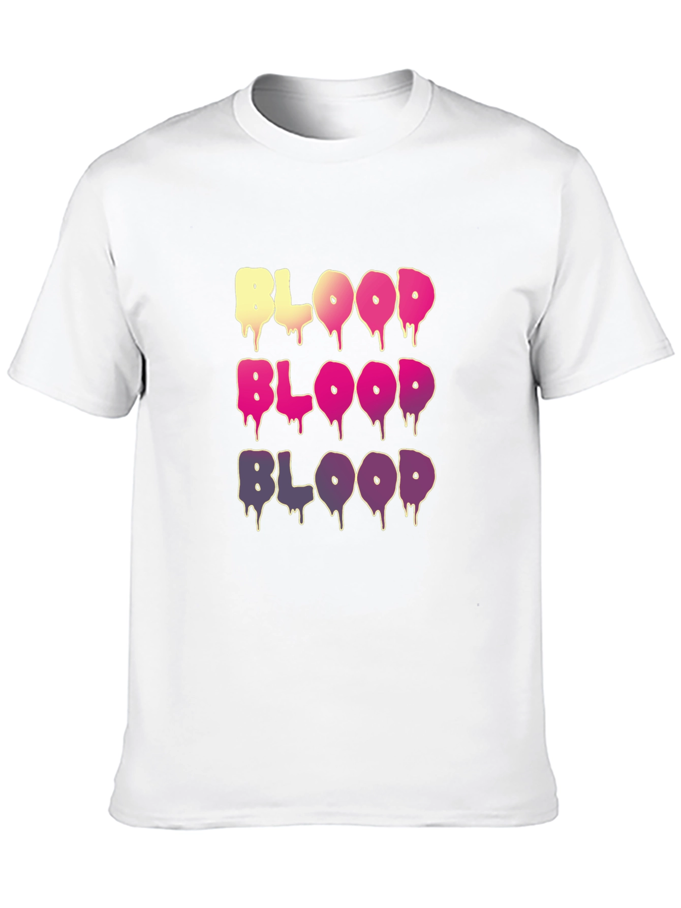 Black Men's Blood Graphic Print Crew Neck T-Shirt view 10