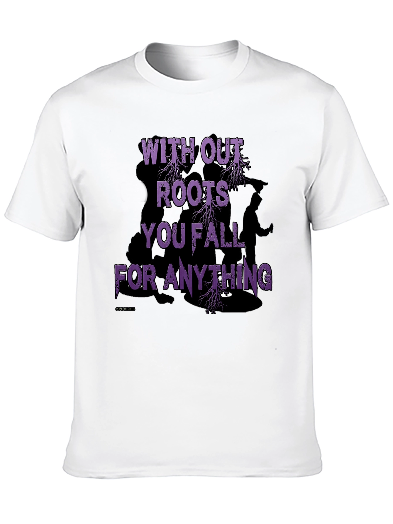 Black Roots Graphic Print Black T-Shirt view 10