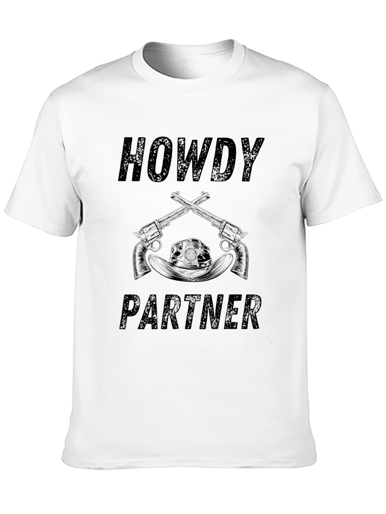 Black Howdy Partner Graphic T-Shirt view 10