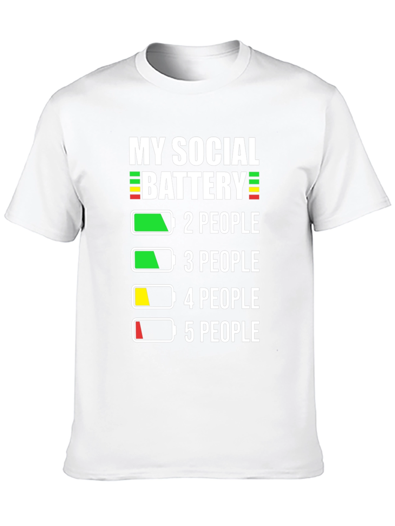 Black Social Battery Graphic T-Shirt view 10