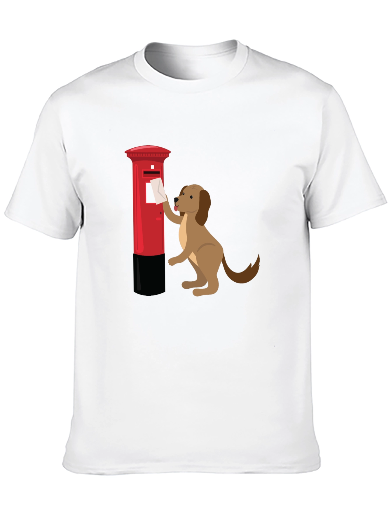 Black Dog Posting Letter Graphic T-Shirt view 10
