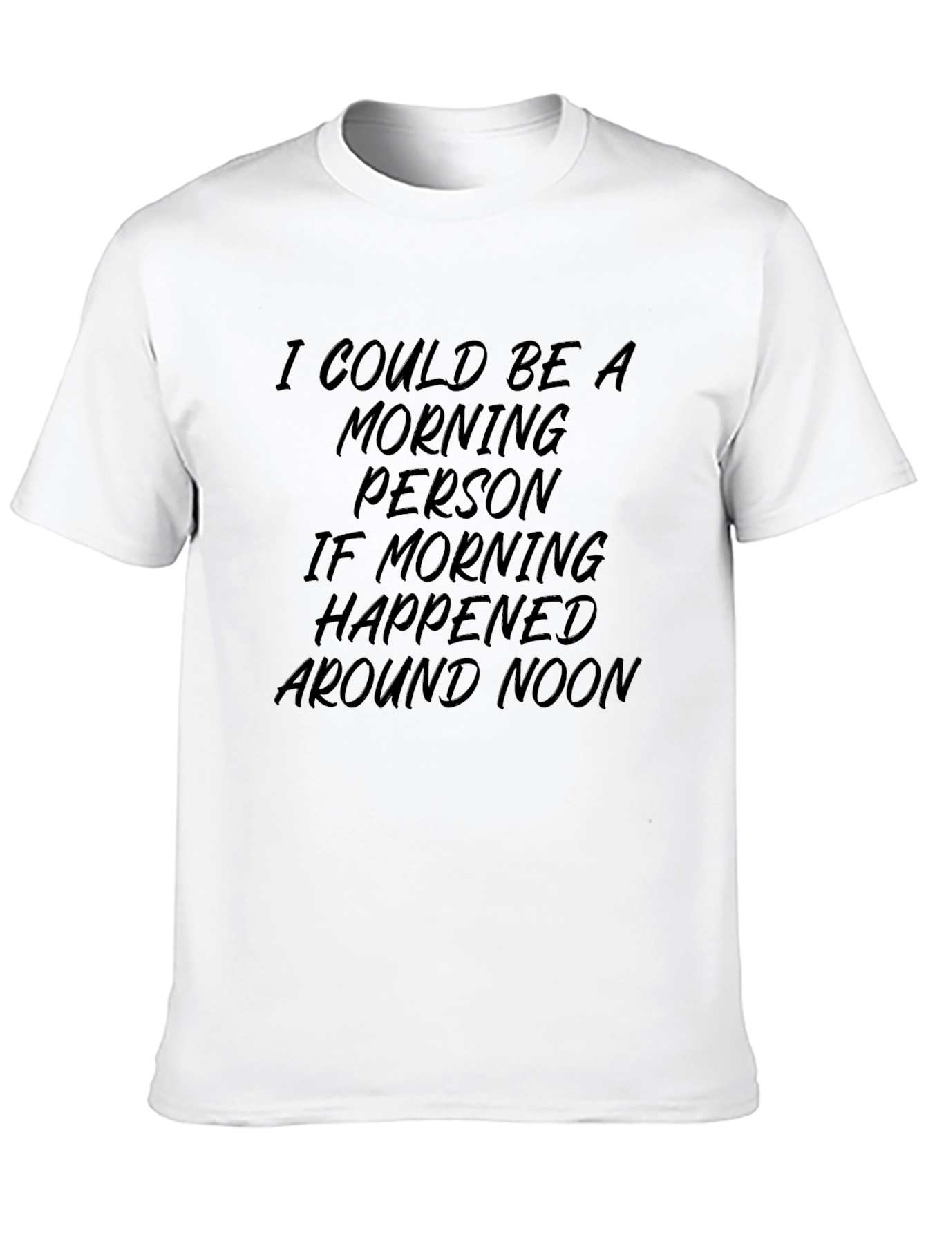 Black Morning Person T-Shirt - Funny Slogan Tee view 10