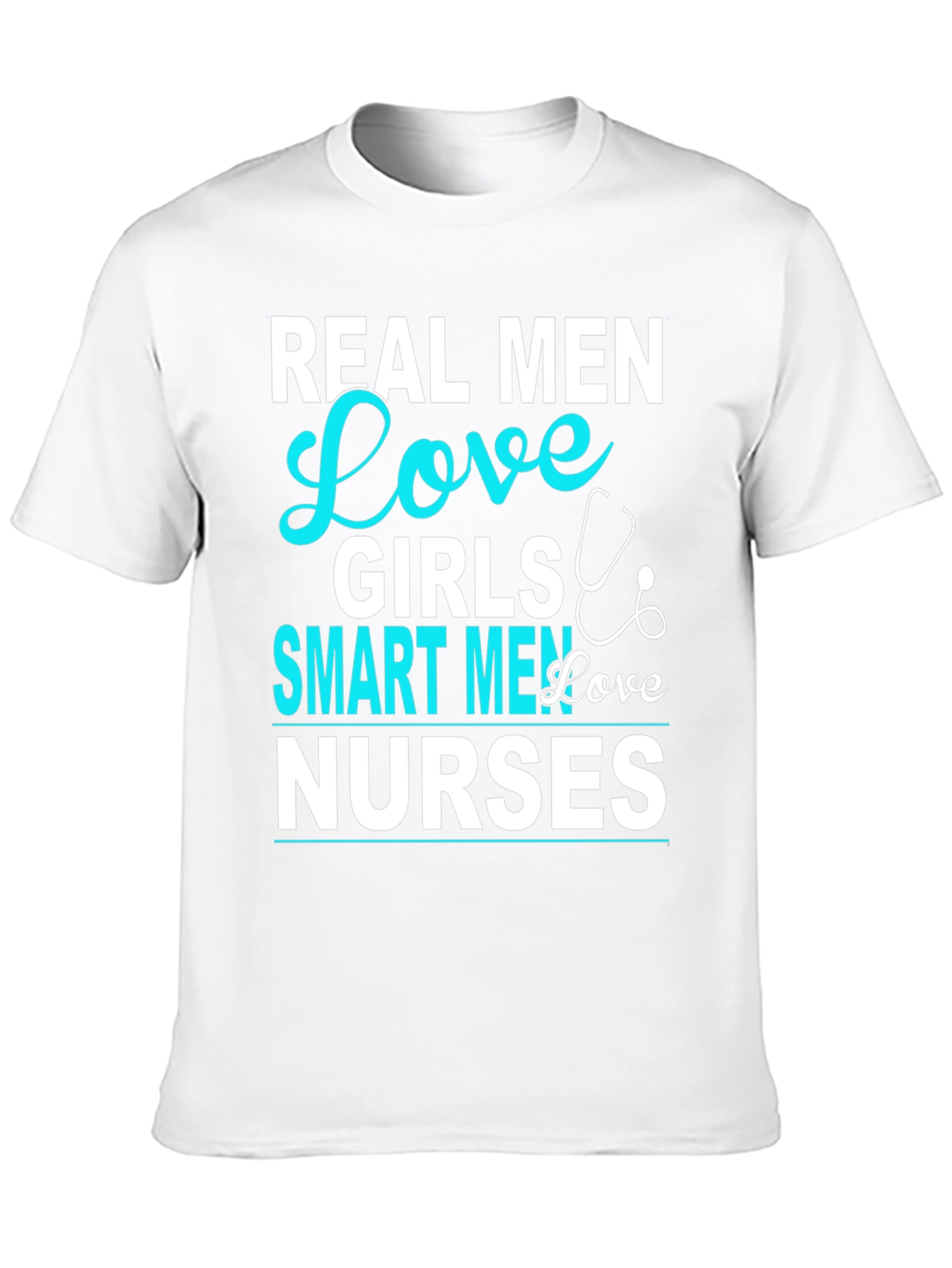 Black Real Men Love Girls, Smart Men Love Nurses T-Shirt view 10