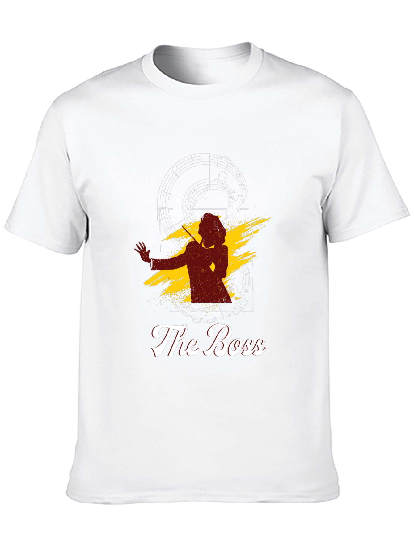 Black The Boss Graphic T-Shirt - Music Conductor Design view 10