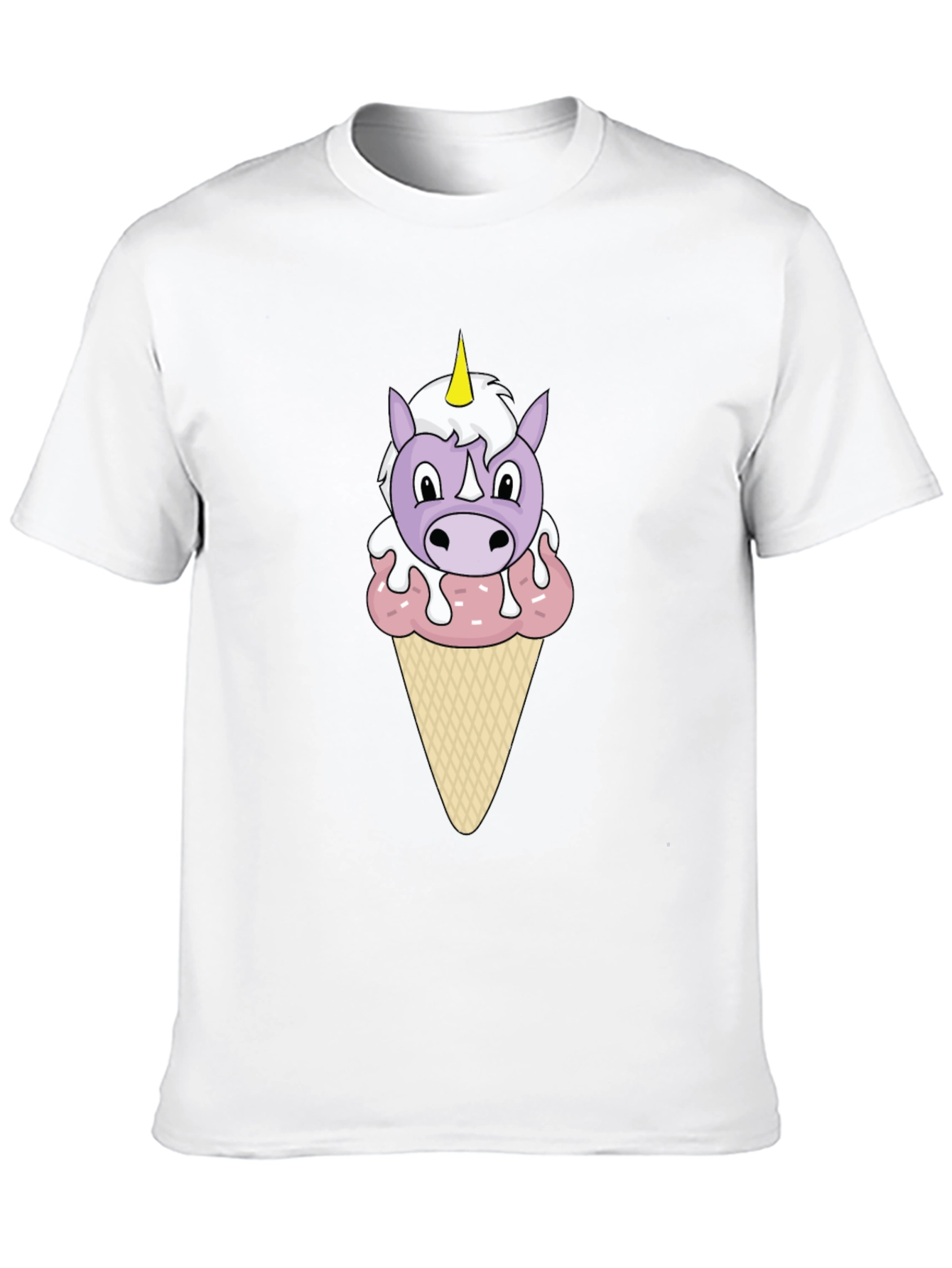 Black Unicorn Ice Cream Graphic T-Shirt view 10