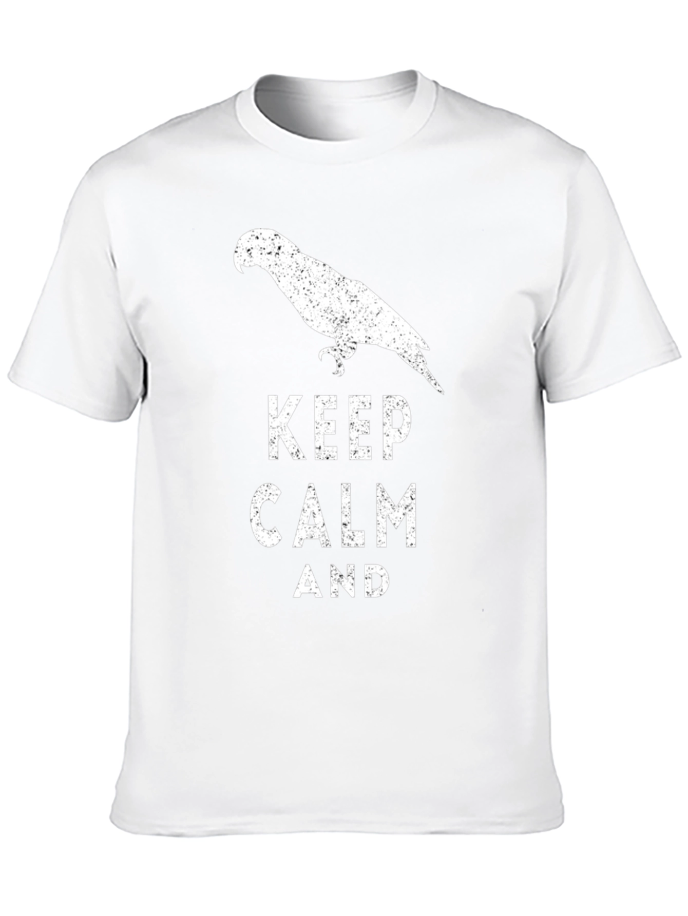 Black Keep Calm Parrot T-Shirt view 10