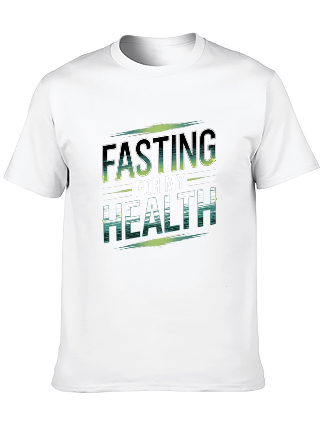 Black Fasting For My Health Graphic T-Shirt view 10