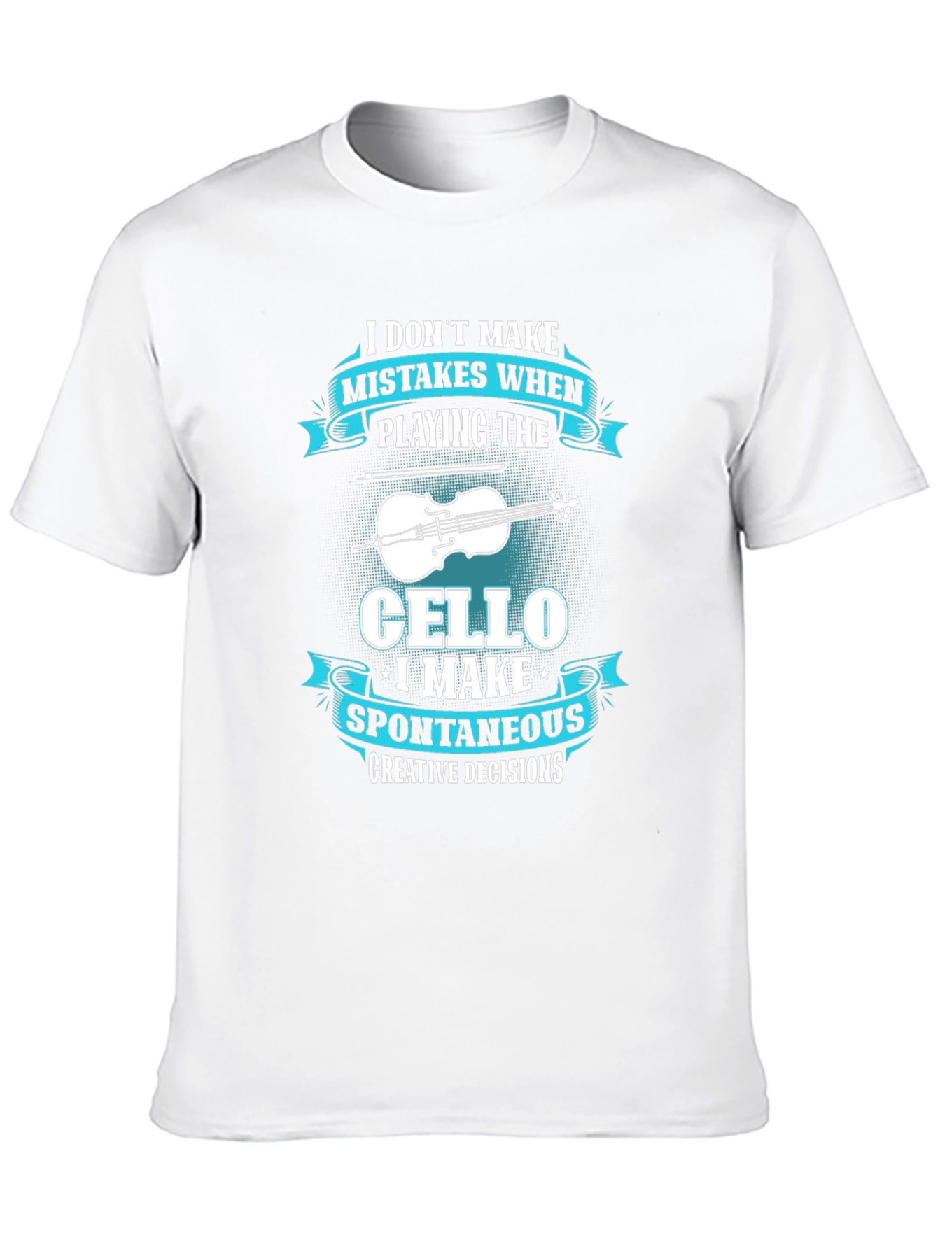 Black Cello Player T-Shirt: Spontaneous Creative Decisions view 10