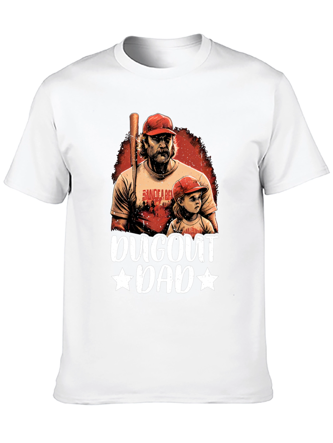 Black Dugout Dad Graphic Tee - Baseball Fan Apparel view 10