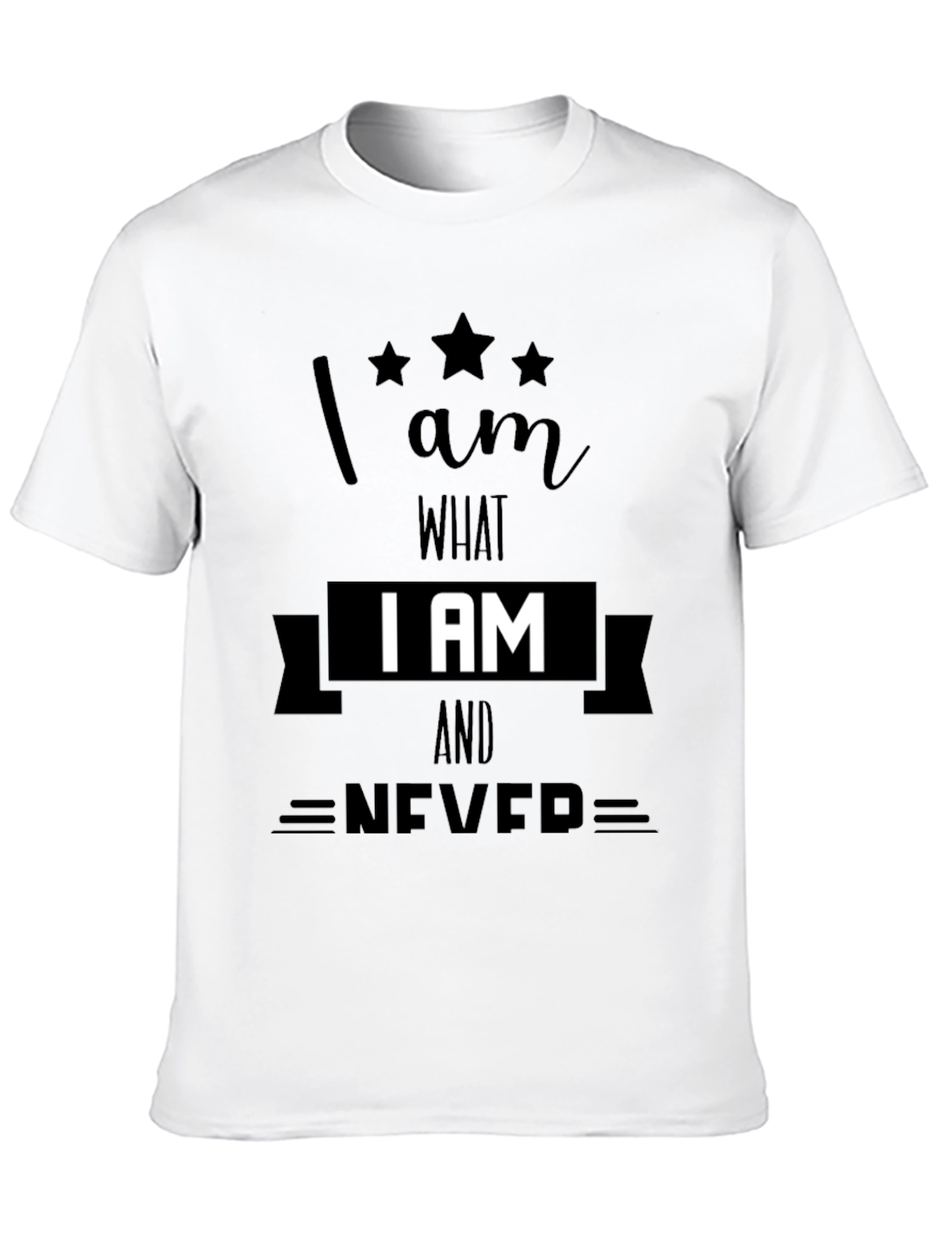 Black I AM What I AM T-Shirt - Never view 10