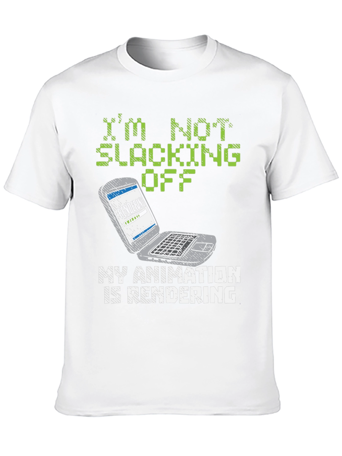 Black Animator's "Rendering" Graphic Tee - Funny & Unique! view 10