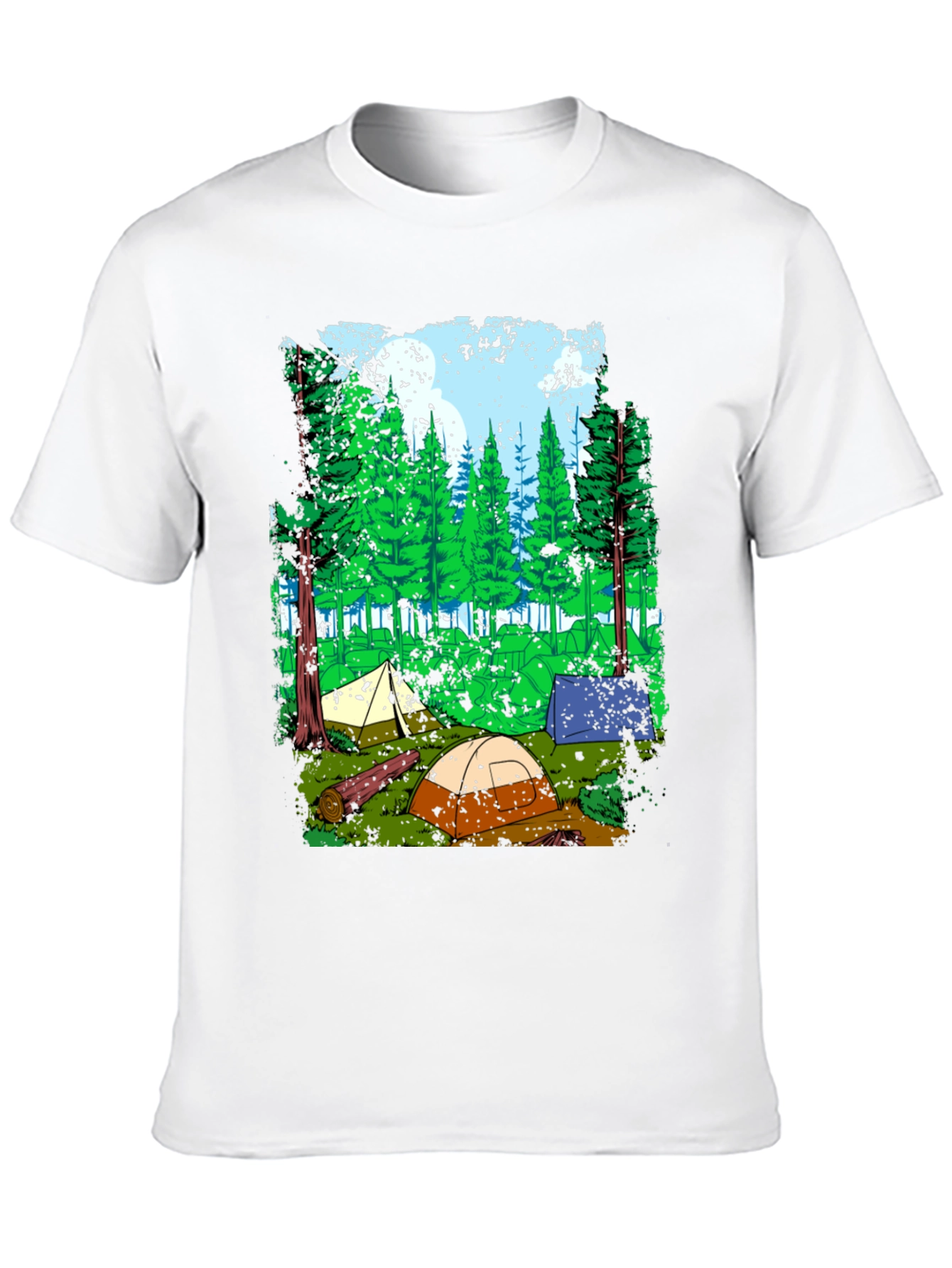 Black Camping Adventure Graphic T-Shirt view 10