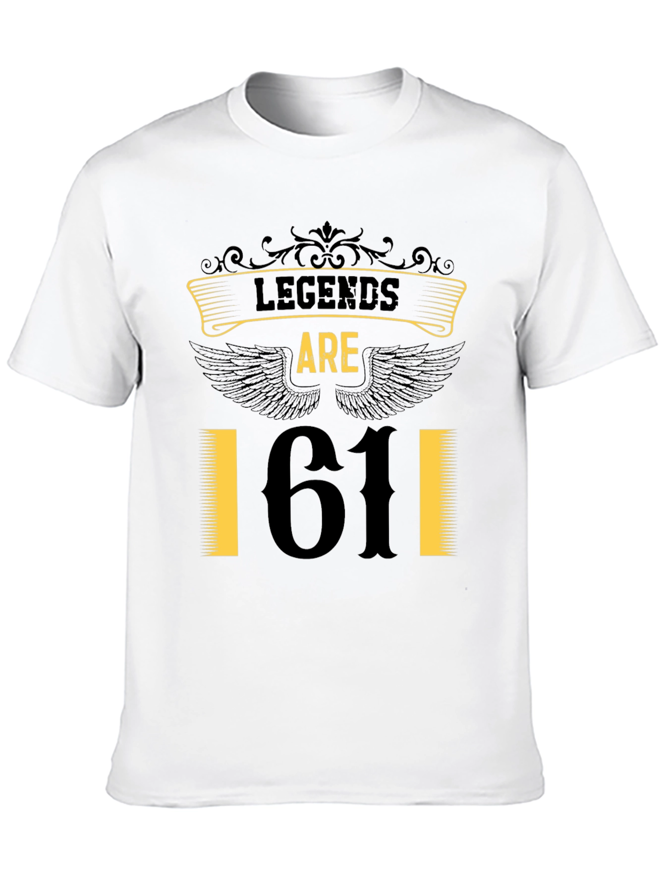 Black Legends Are 61 T-Shirt - Birthday Gift Idea view 10