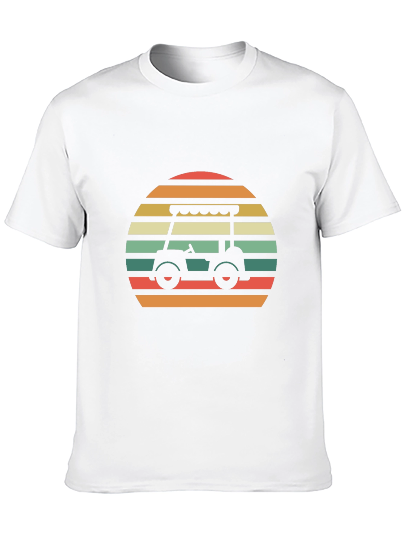 Black Retro Golf Cart T-Shirt view 10