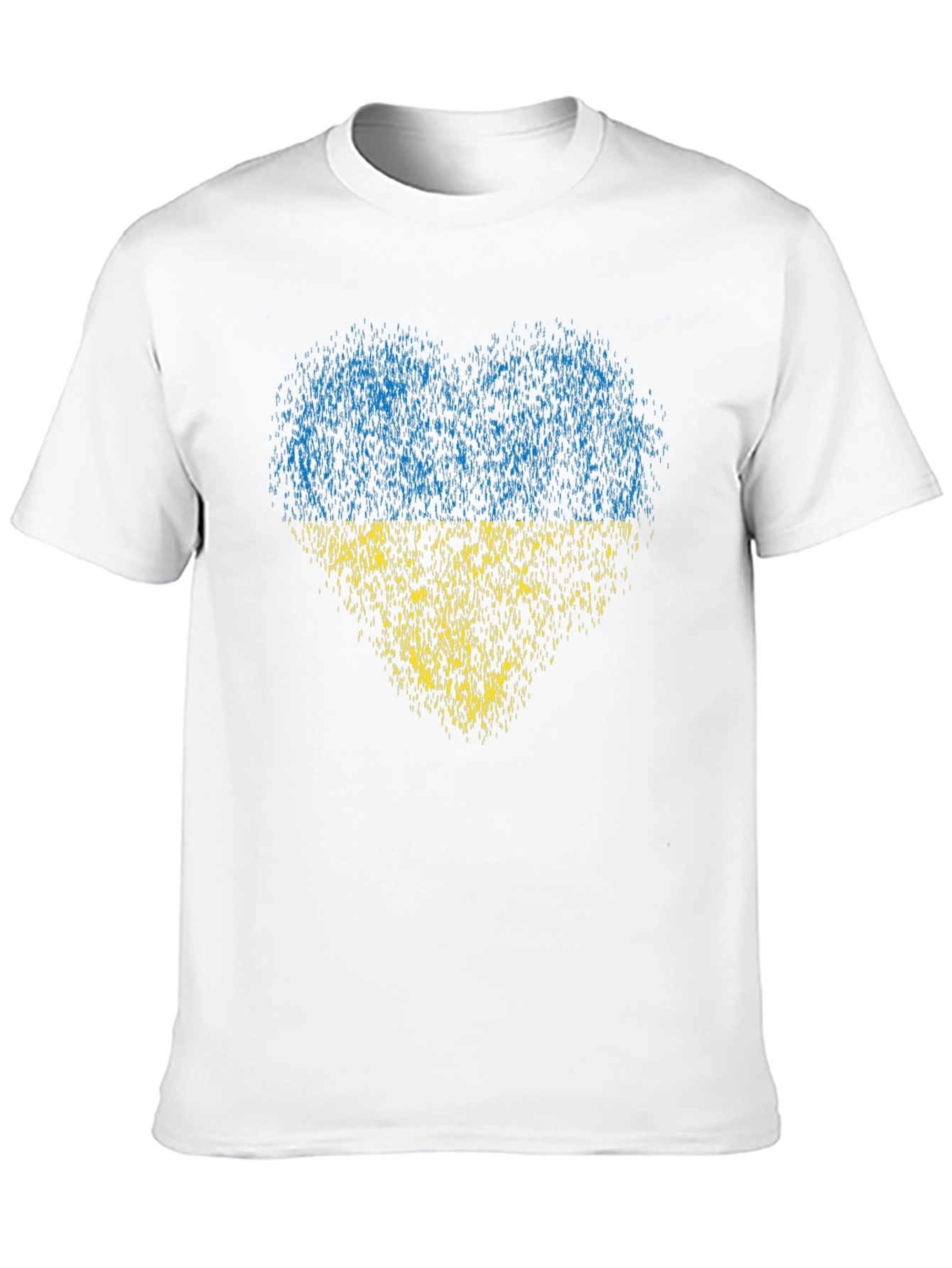 Black Ukraine Heart Flag Graphic T-Shirt - Black view 10