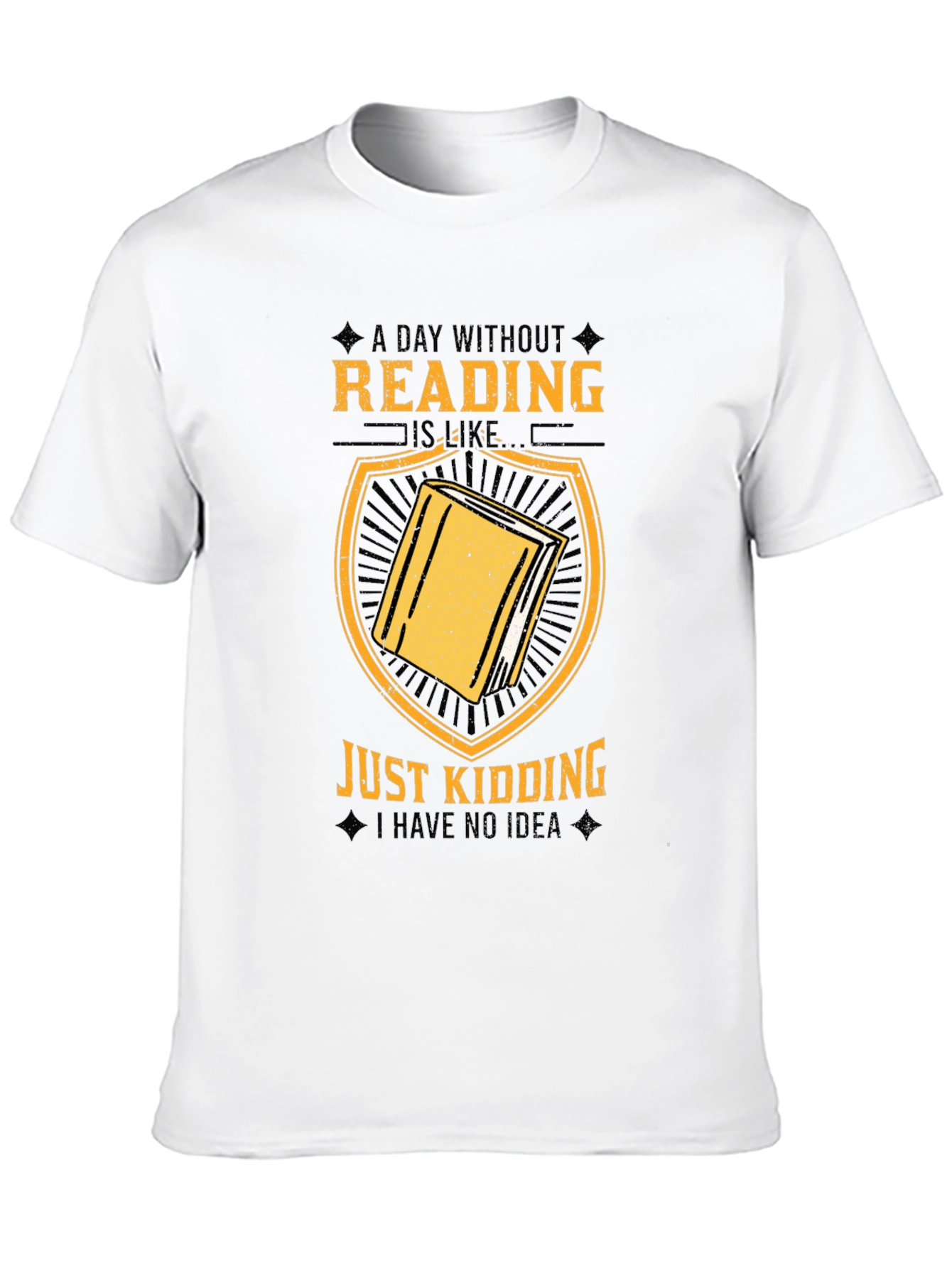 Black Funny Reading T-Shirt - A Day Without Reading view 10