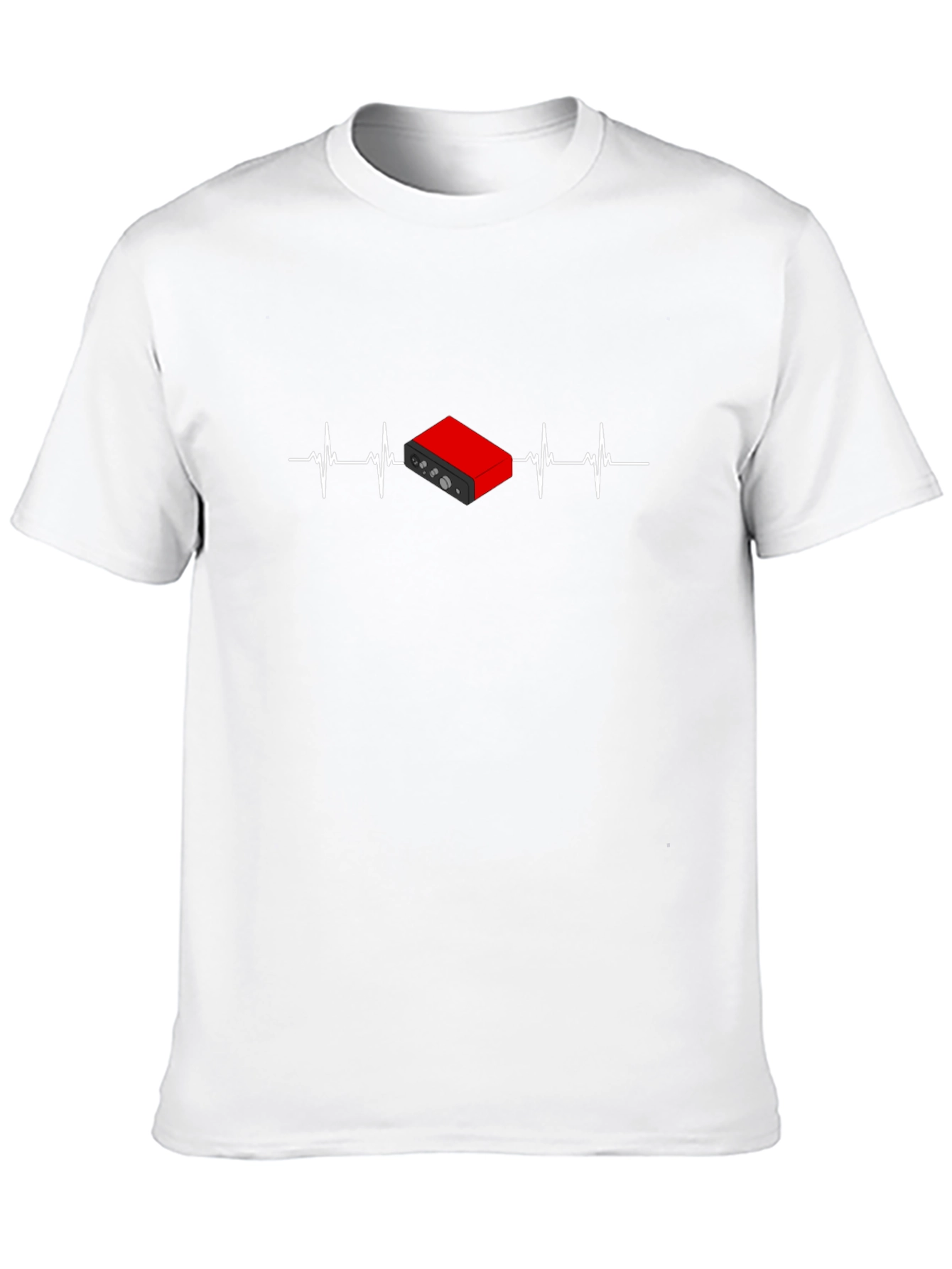 Black Audio Interface Heartbeat T-Shirt - Music Production view 10