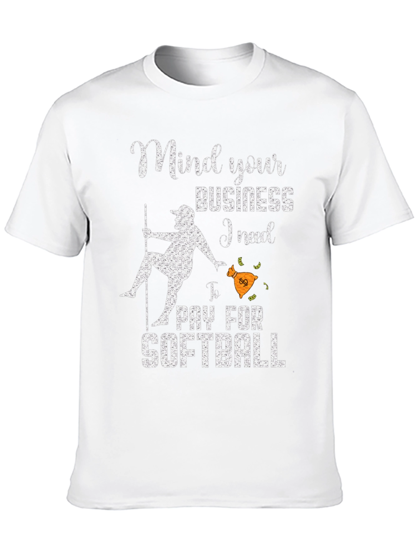 Black Mind Your Business Softball T-Shirt view 10