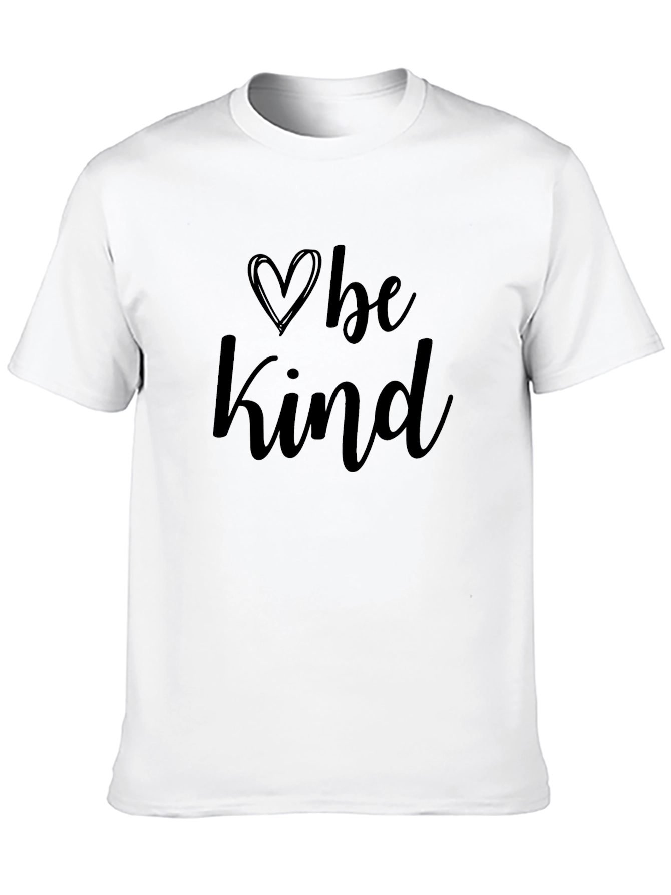 Black Be Kind Heart Graphic Black T-Shirt view 10