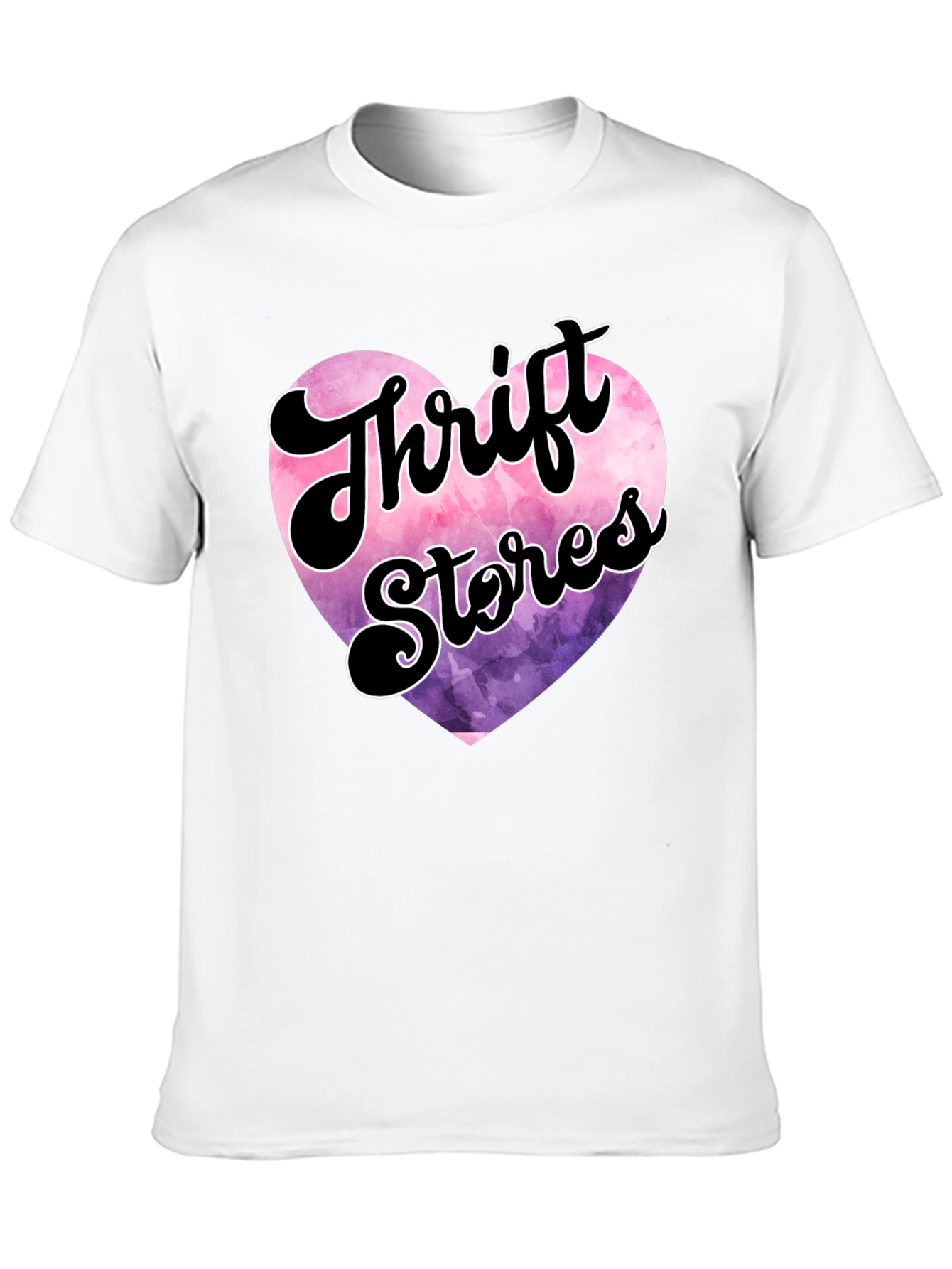 Black Thrift Stores Heart Graphic Tee - Black view 10