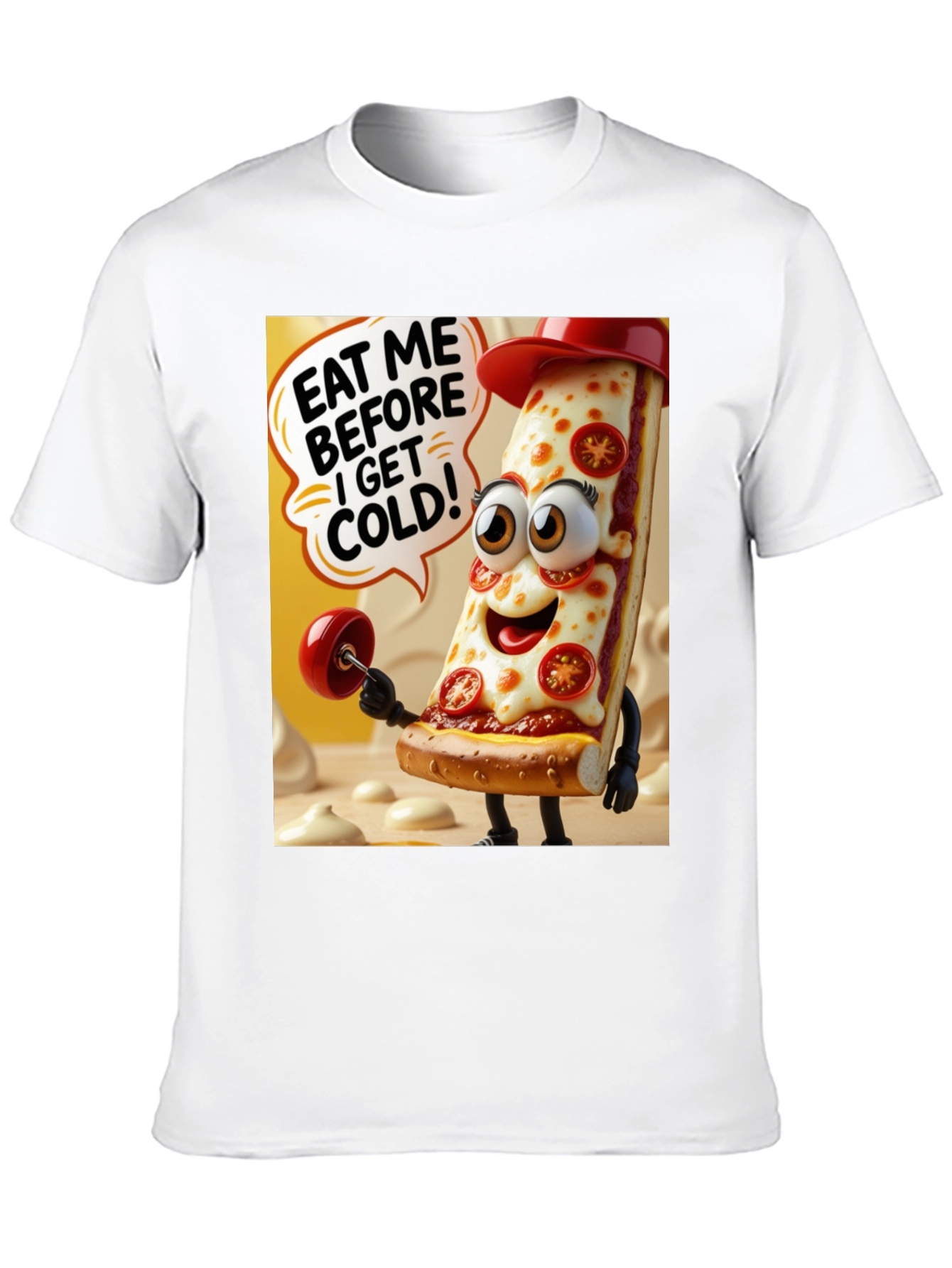 Black Pizza Lover's Graphic T-Shirt view 10