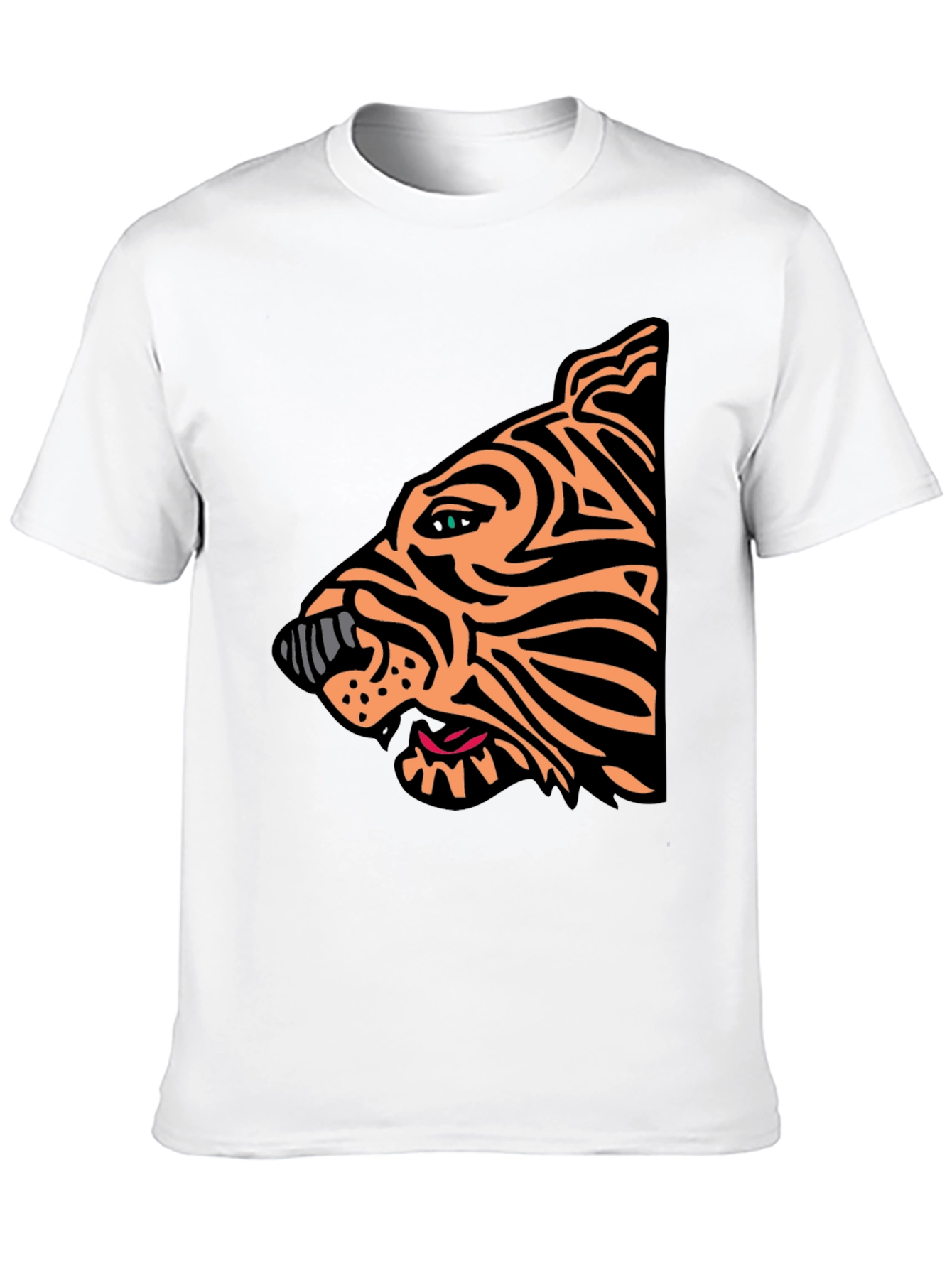 Black Bold Tiger Graphic Tee - Stylish Animal Print Shirt view 10