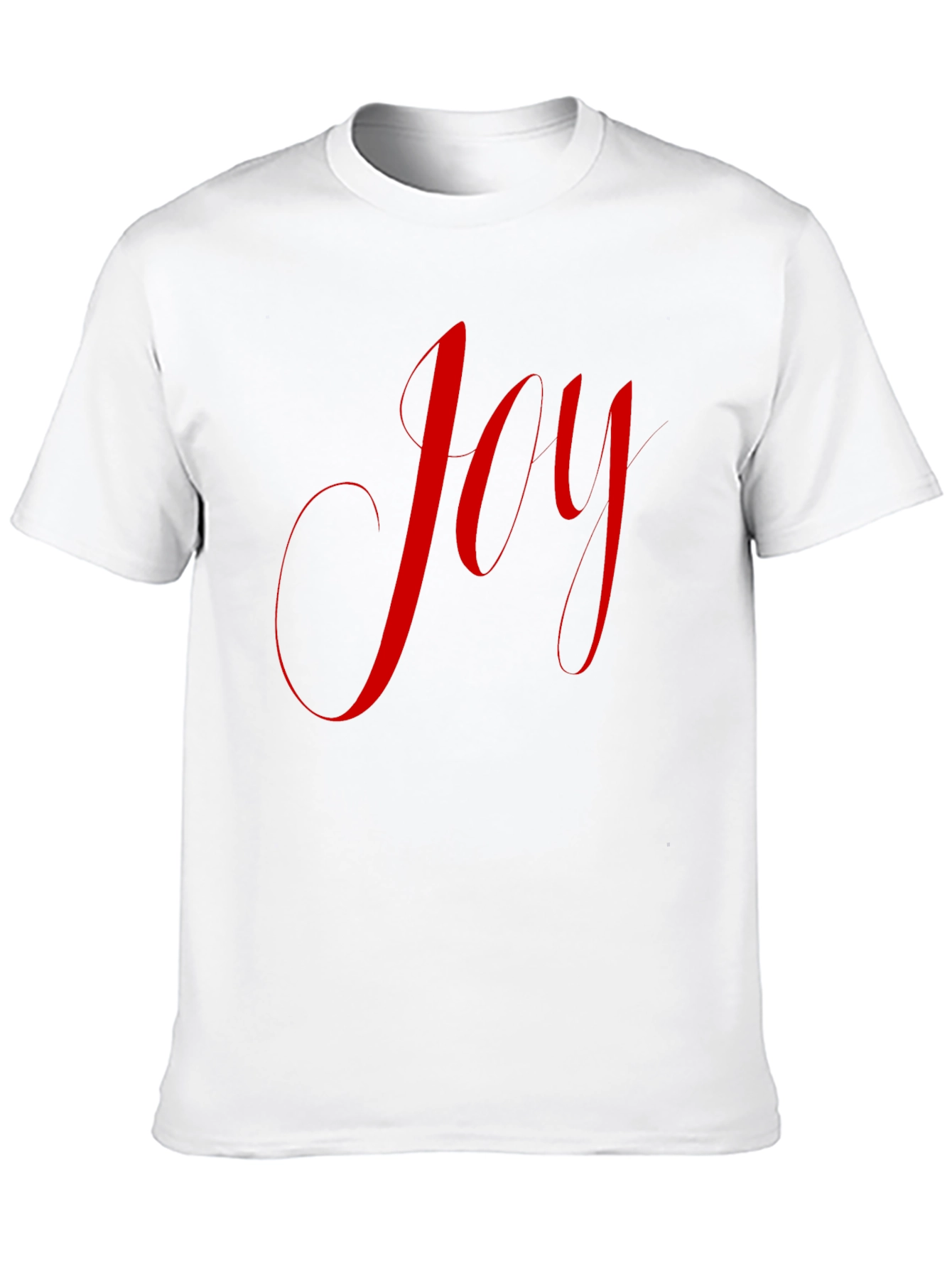 Black Joyful Red Script on Black T-Shirt view 10