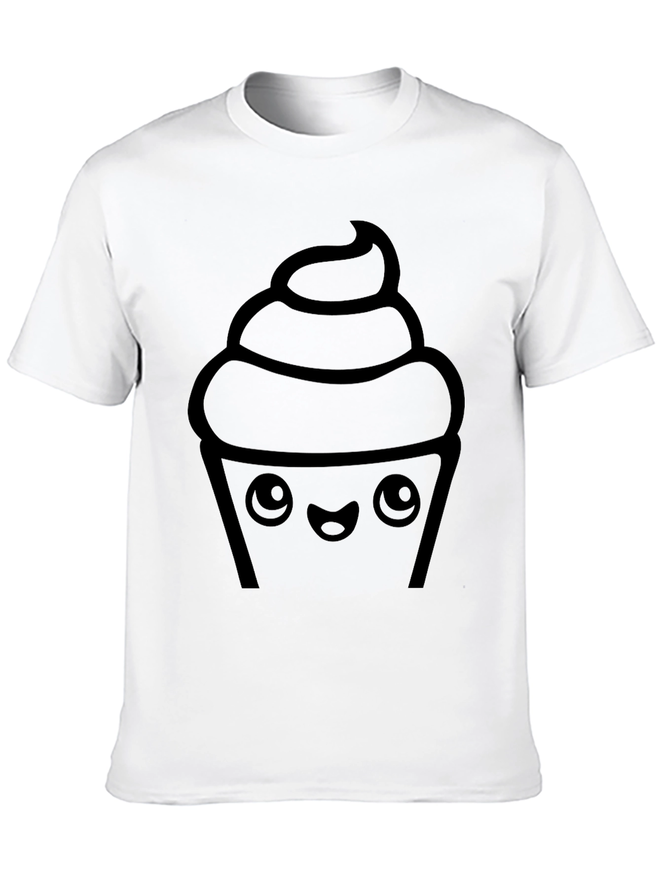 Black Cute Cupcake Graphic Print Tee view 10