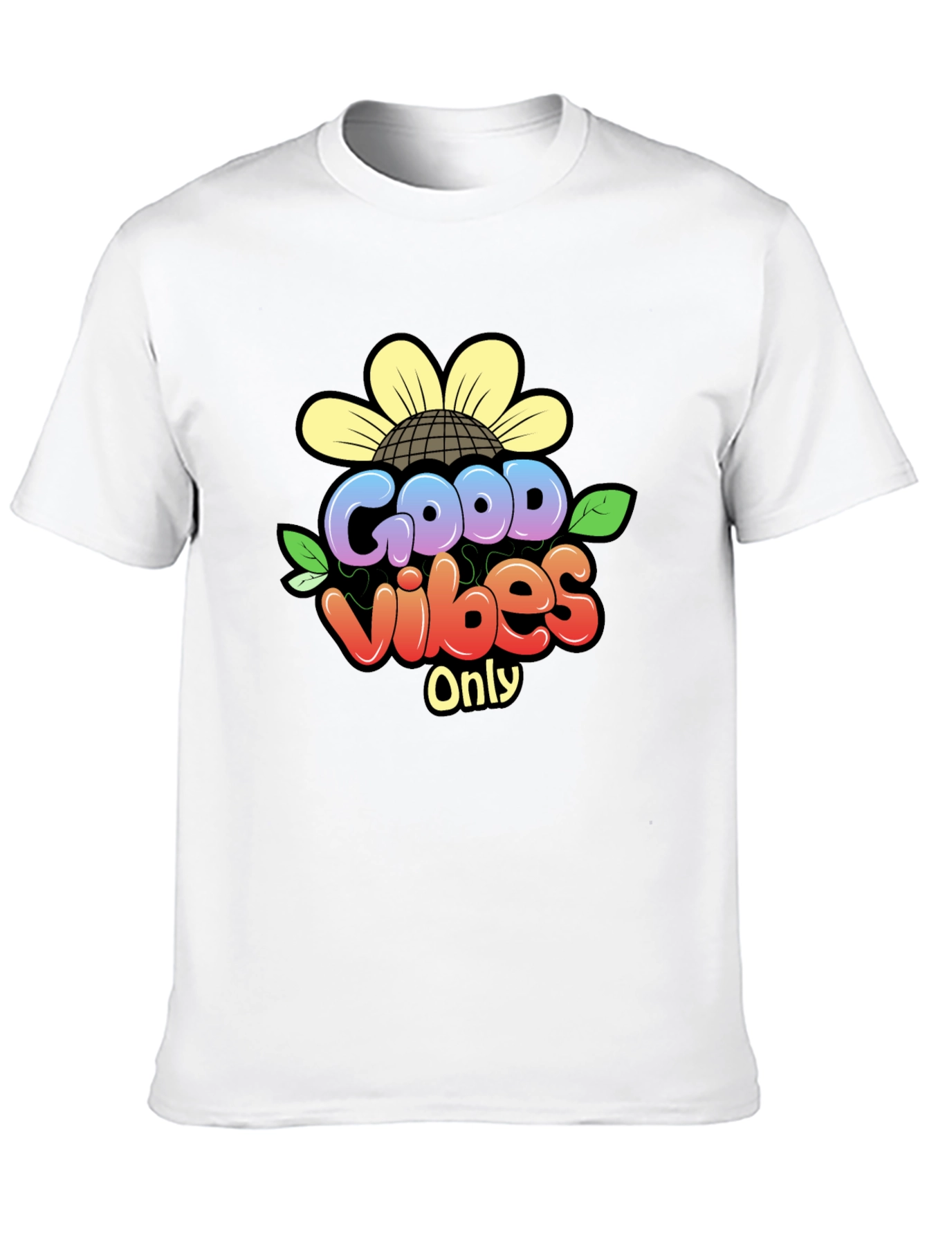 Black Good Vibes Only T-Shirt - Black Graphic Tee view 10