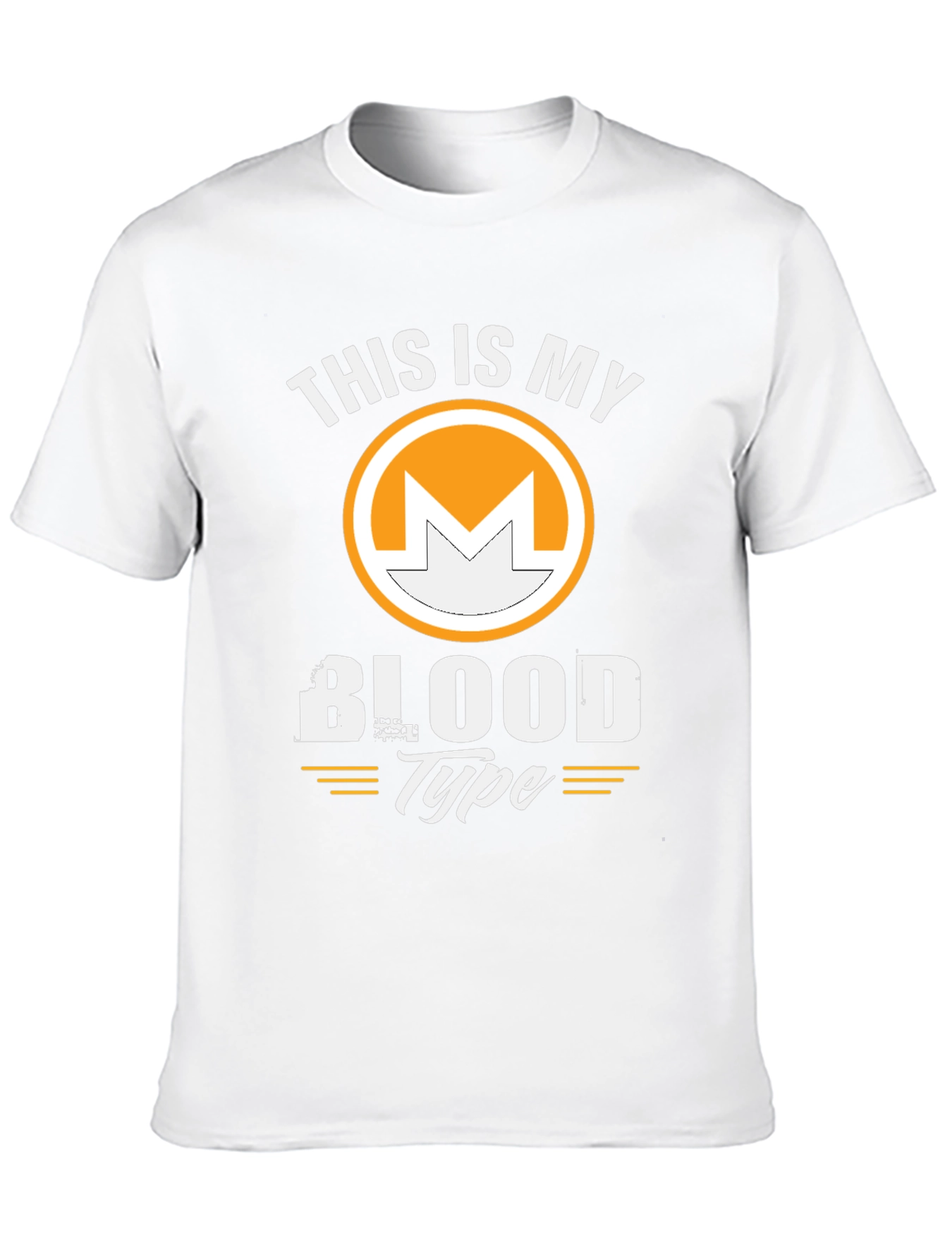 Black Monero Blood Type T-Shirt - Crypto Fan Apparel view 10