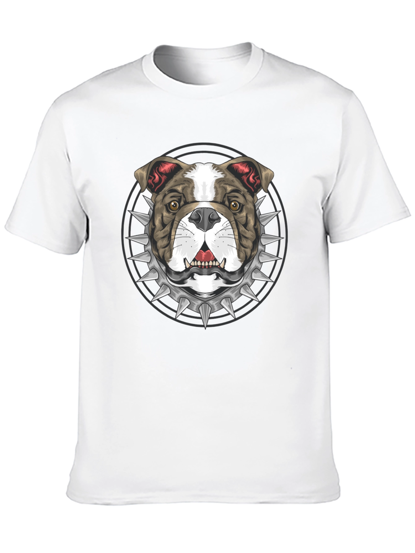 Black Bulldog Spike Collar Graphic Tee - Bold Streetwear Style view 10