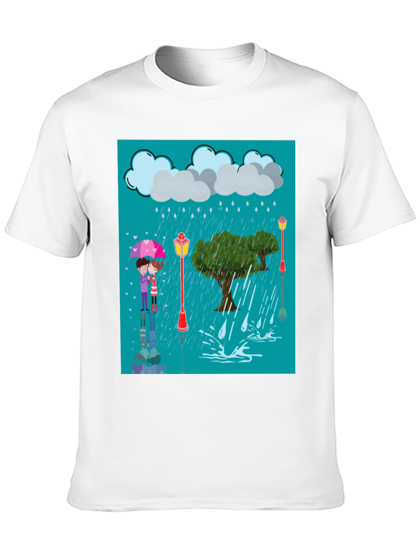 Black Rainy Day Lovers T-Shirt view 10