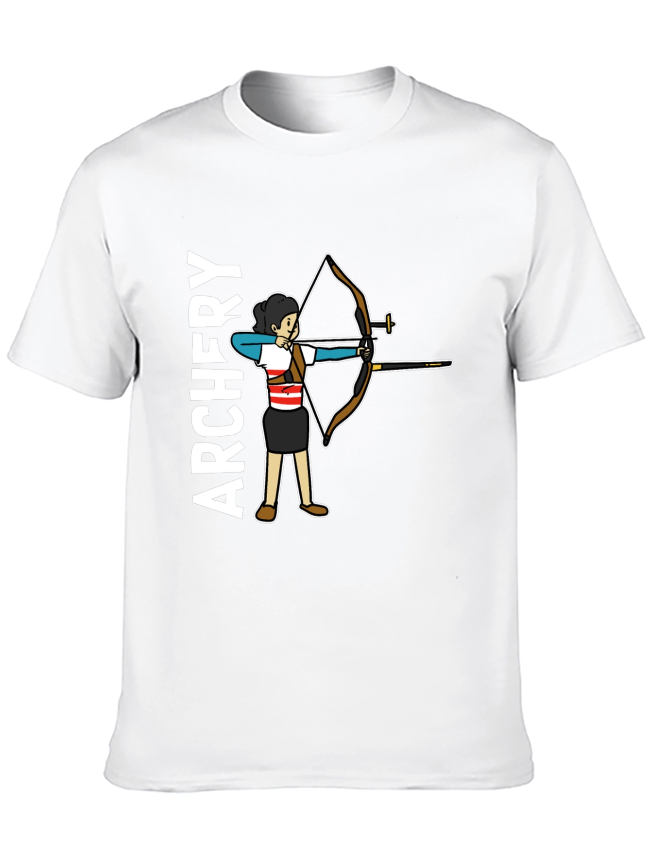 Black Archery Girl Graphic Tee - Target Practice T-Shirt view 10
