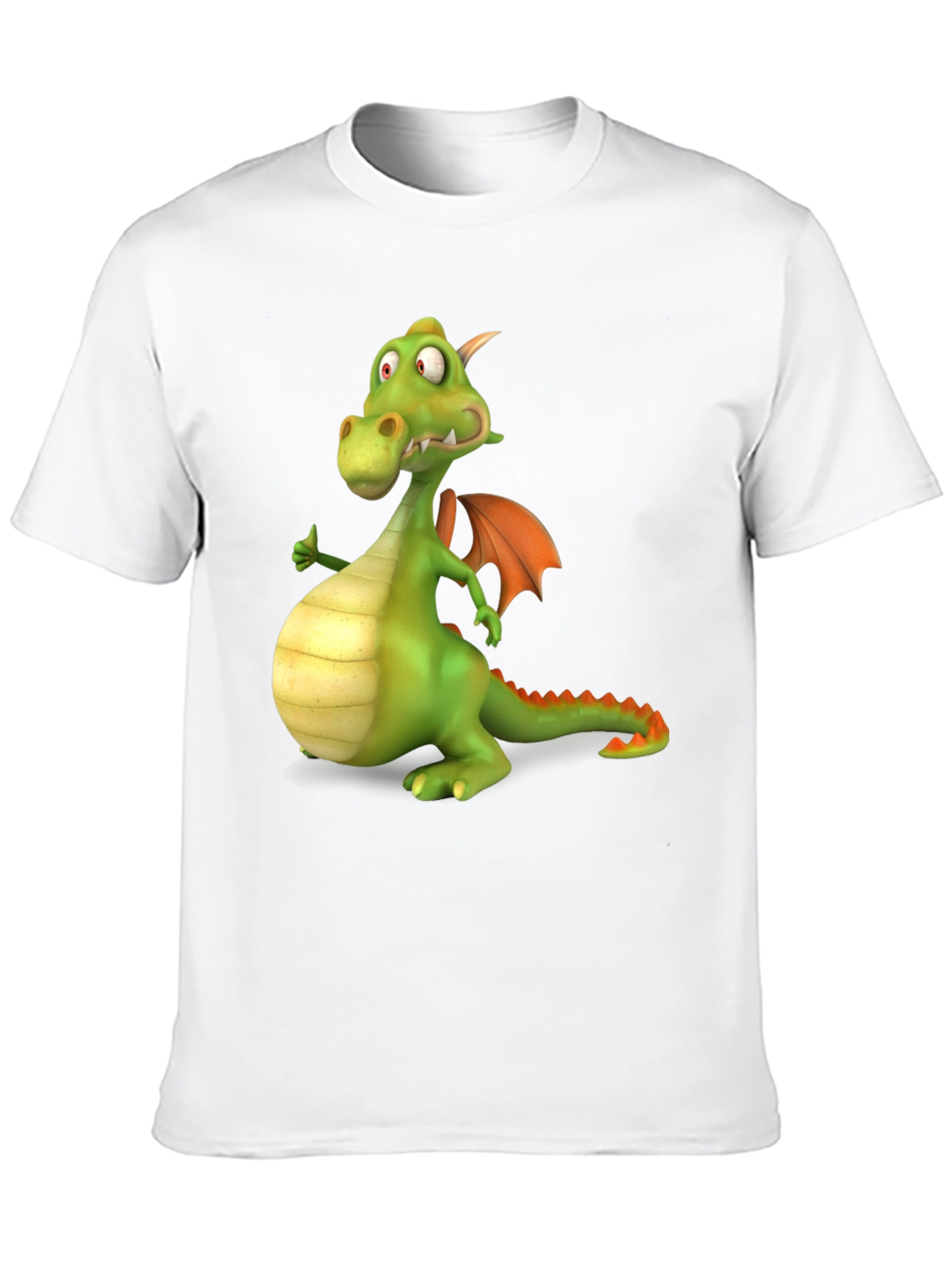 Black Funny Dragon Graphic Tee - Black Cotton T-Shirt view 10