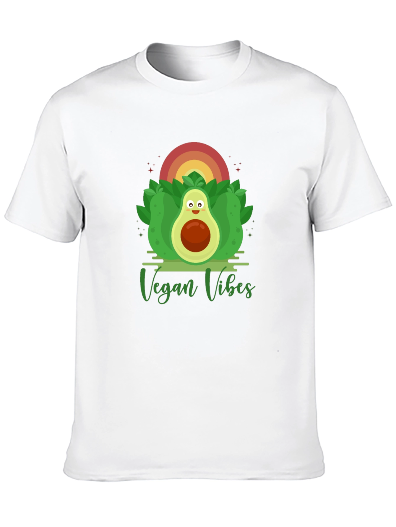 Black Vegan Vibes Graphic Tee - Avocado Design view 10
