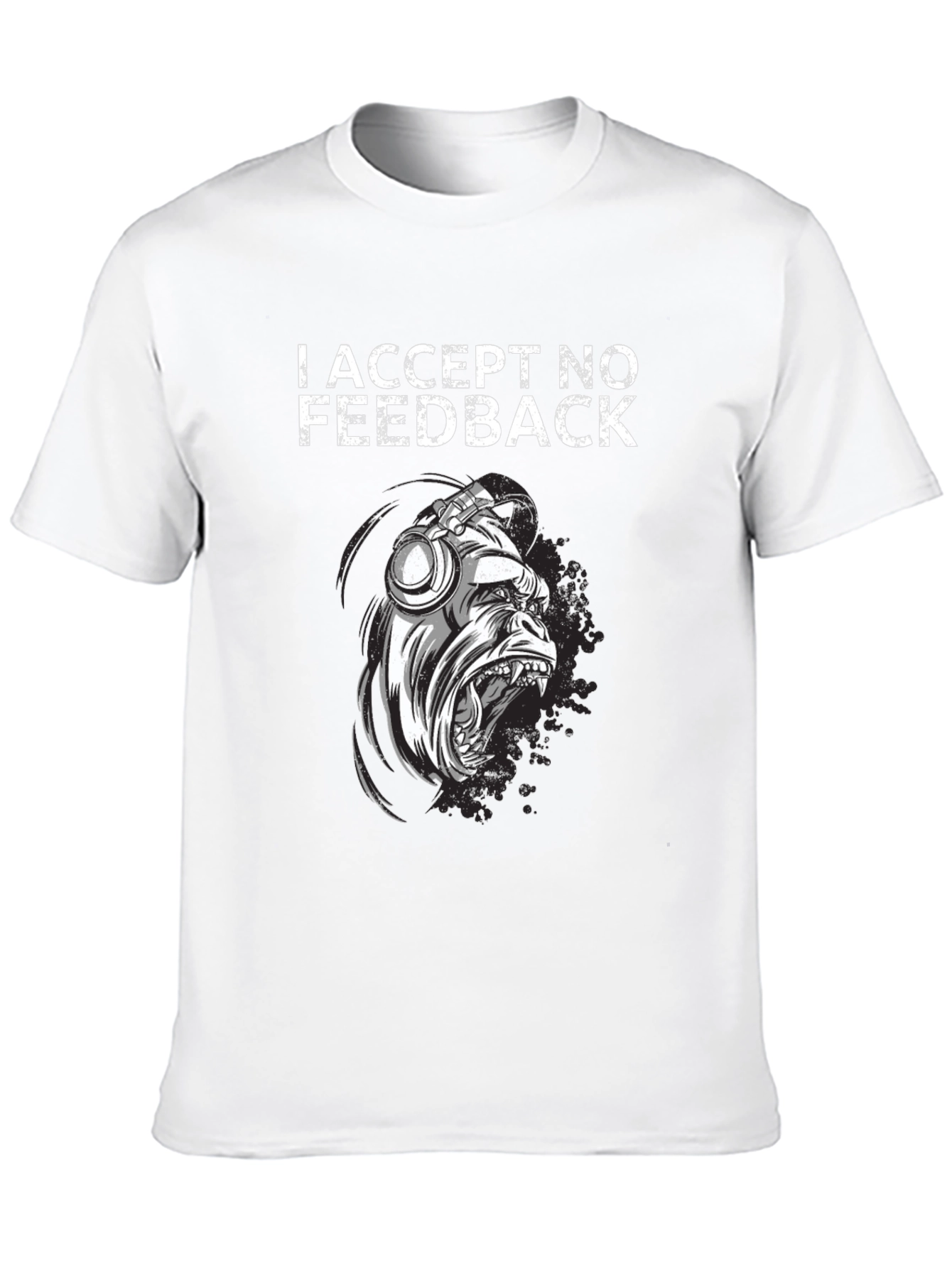 Black I Accept No Feedback Graphic Tee view 10