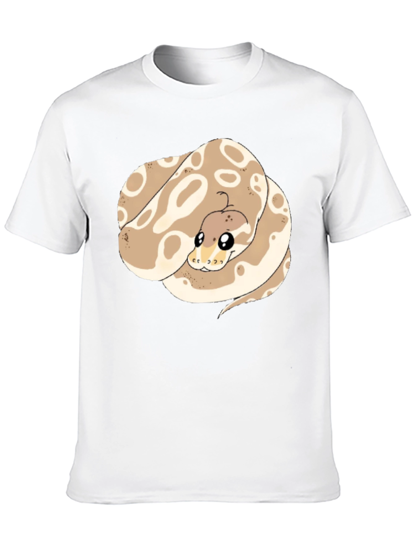 Black Cute Snake Graphic T-Shirt - Black Cotton Tee view 10