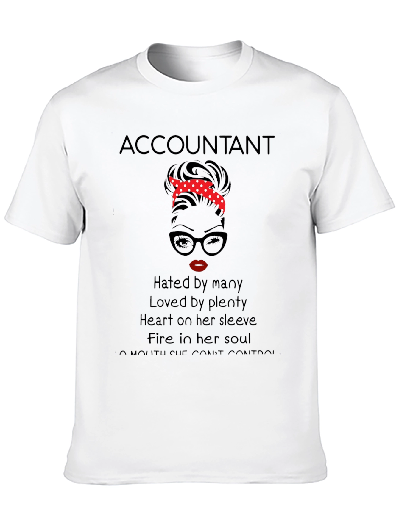 Black Accountant Graphic T-Shirt - Hated by Many view 10