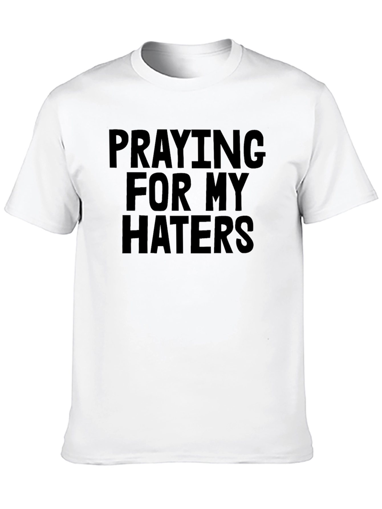 Black Praying For My Haters Black Graphic Tee view 10