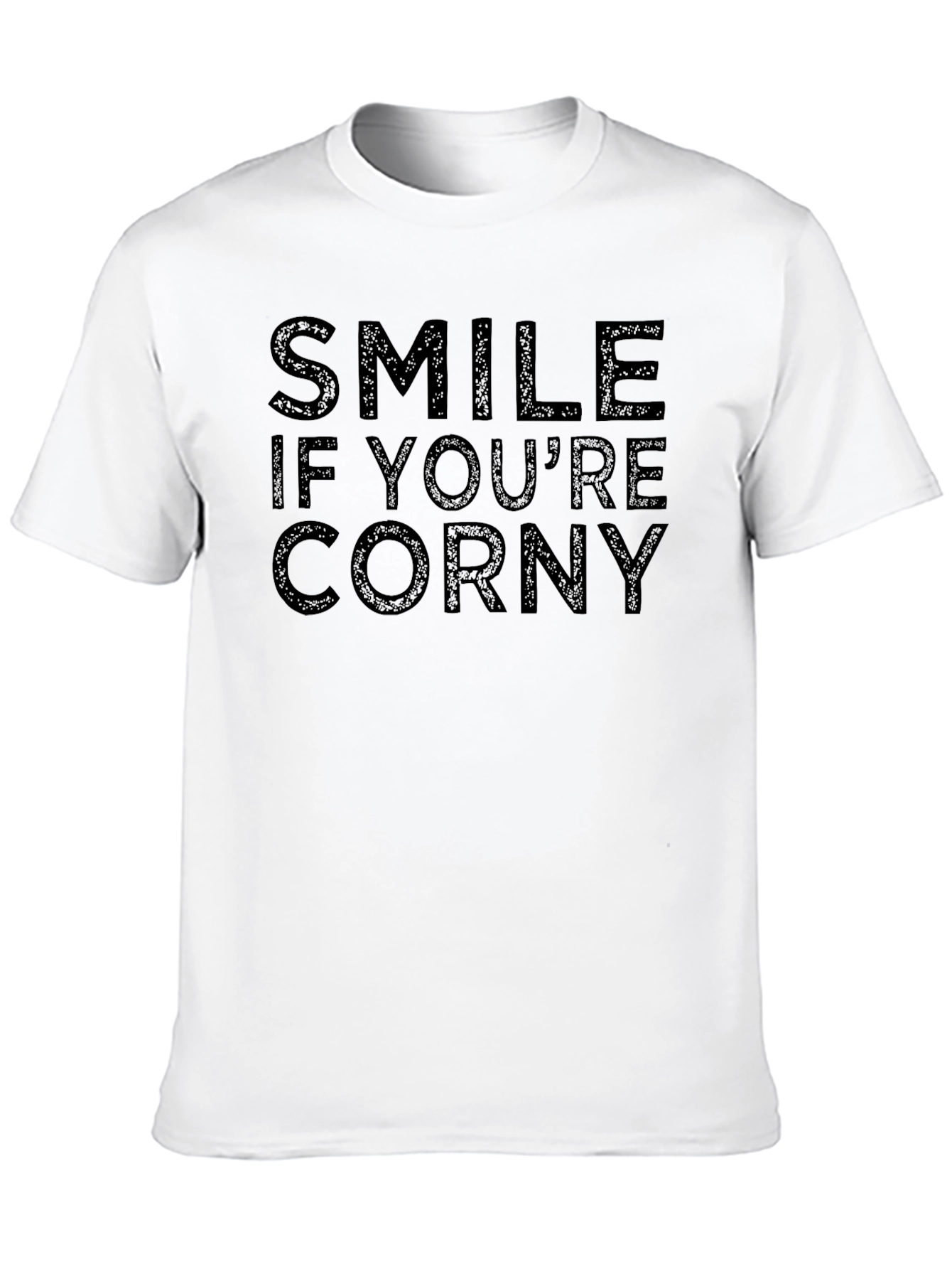 Black Smile If You're Corny T-Shirt Funny Graphic Tee view 10