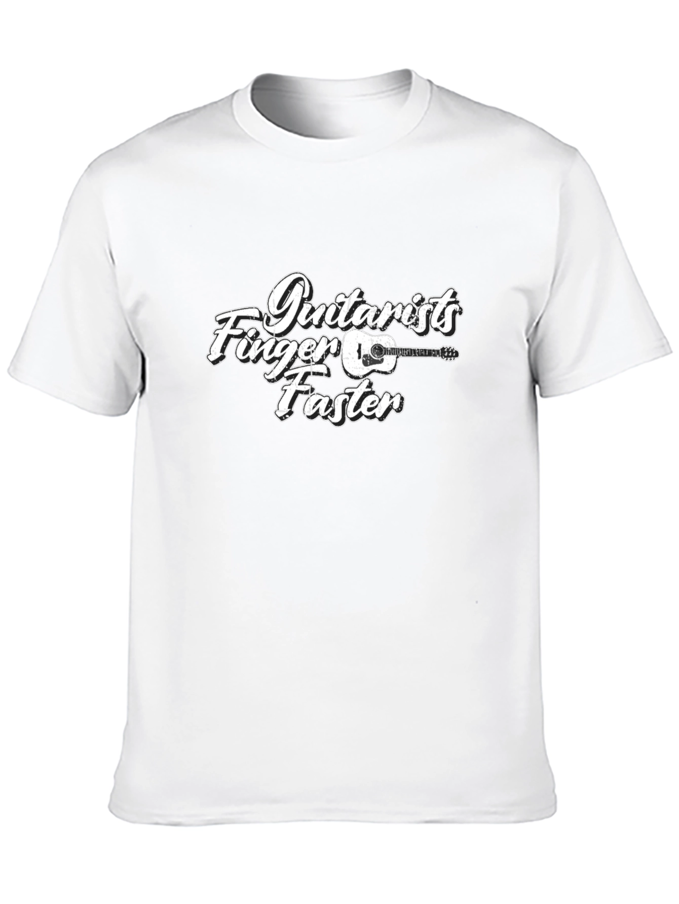Black Guitarist Fingers Faster Black Graphic Tee view 10