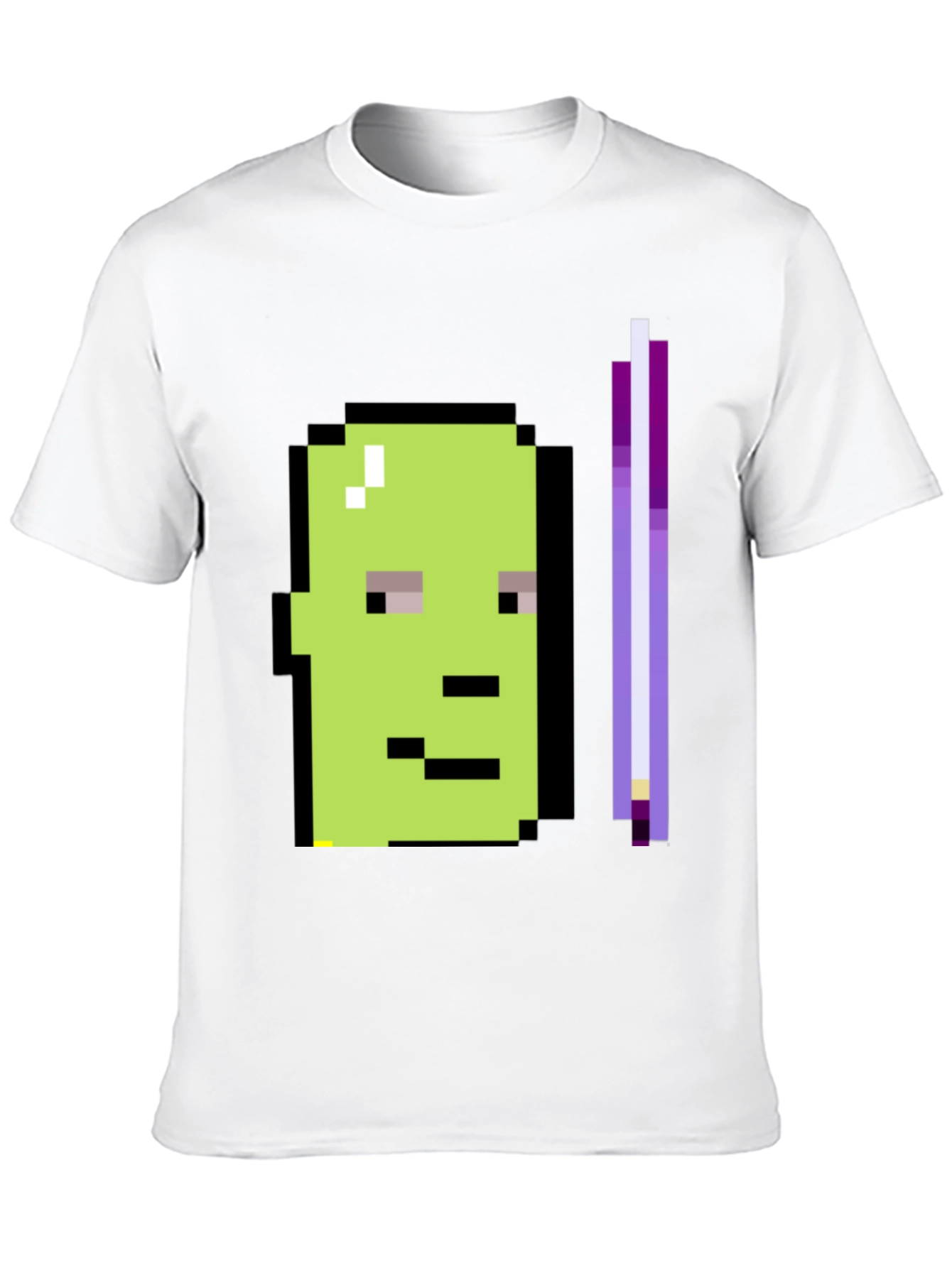 Black Pixel Art Character Graphic Tee - Black T-Shirt view 10
