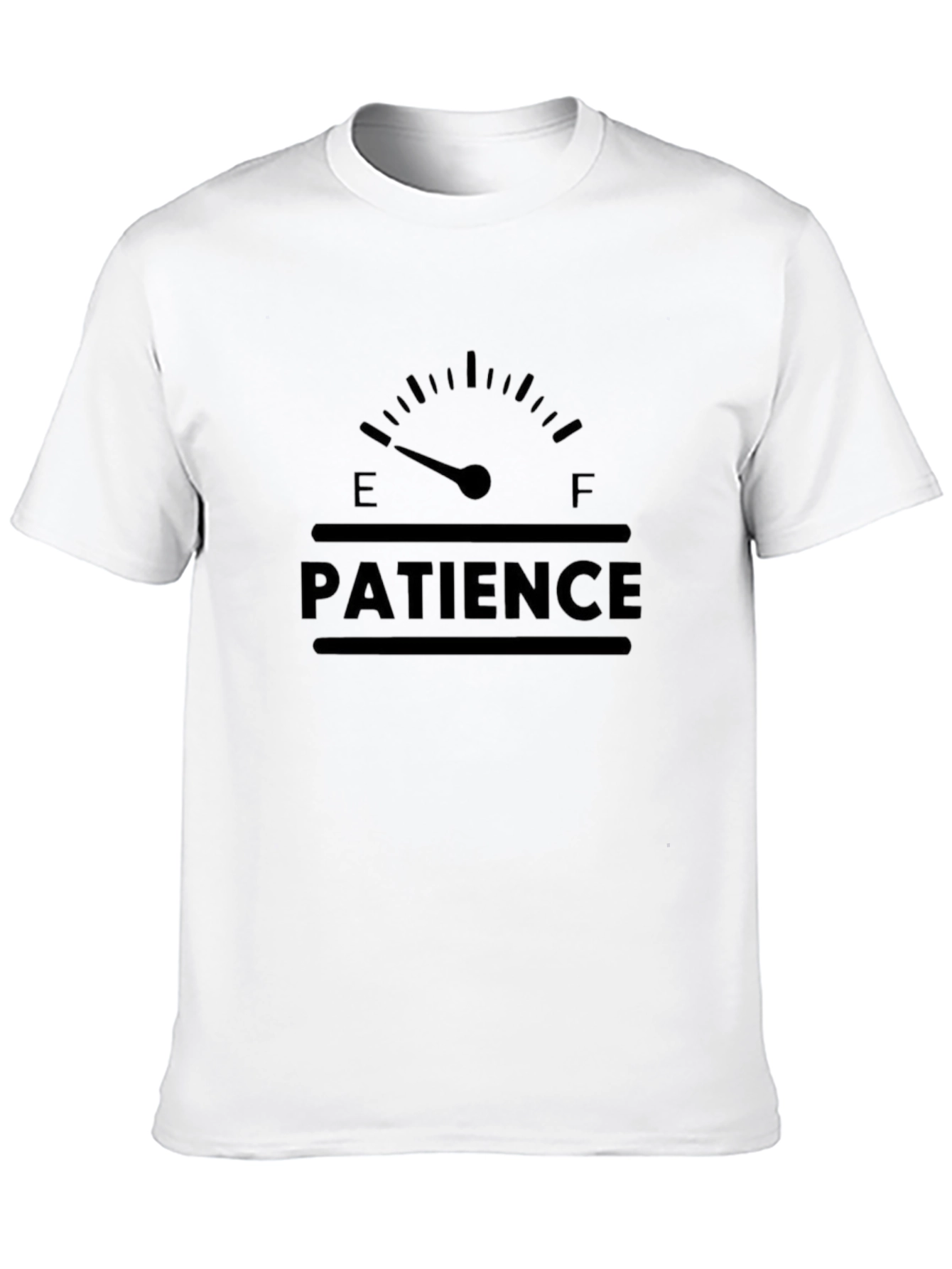Black Patience Gauge Graphic Tee - Black Cotton view 10