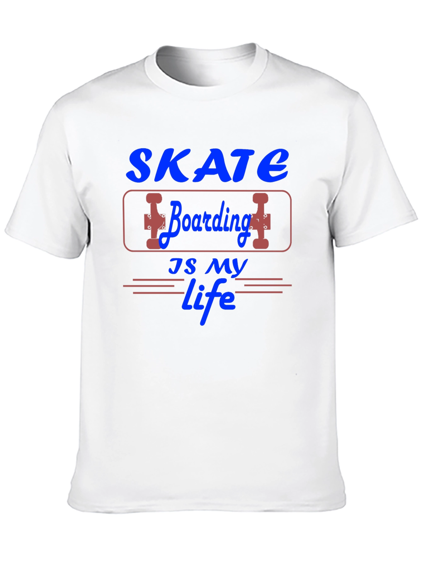 Black Skate Boarding is My Life Graphic T-Shirt view 10