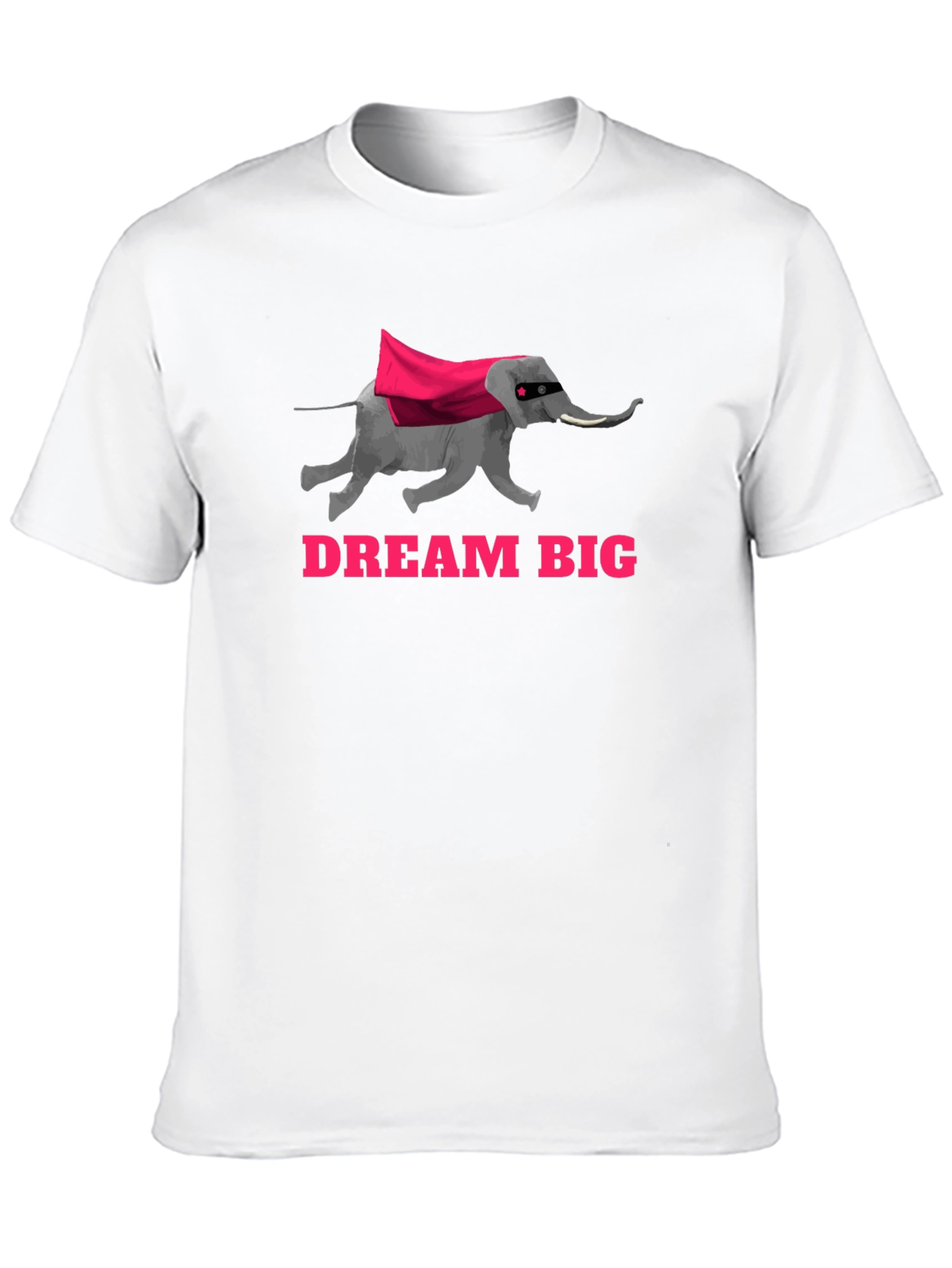Black Dream Big Elephant Superhero Black T-Shirt view 10