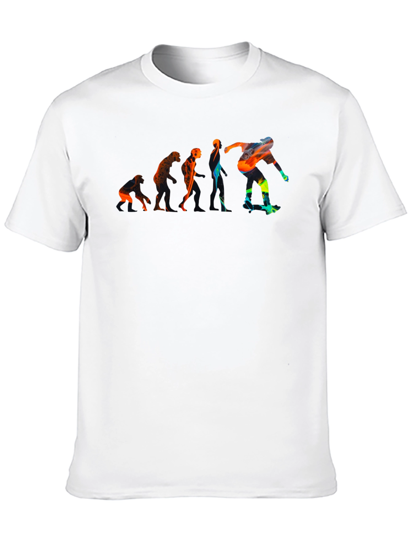 Black Skater Evolution Graphic Tee - Black Crew Neck T-Shirt view 10