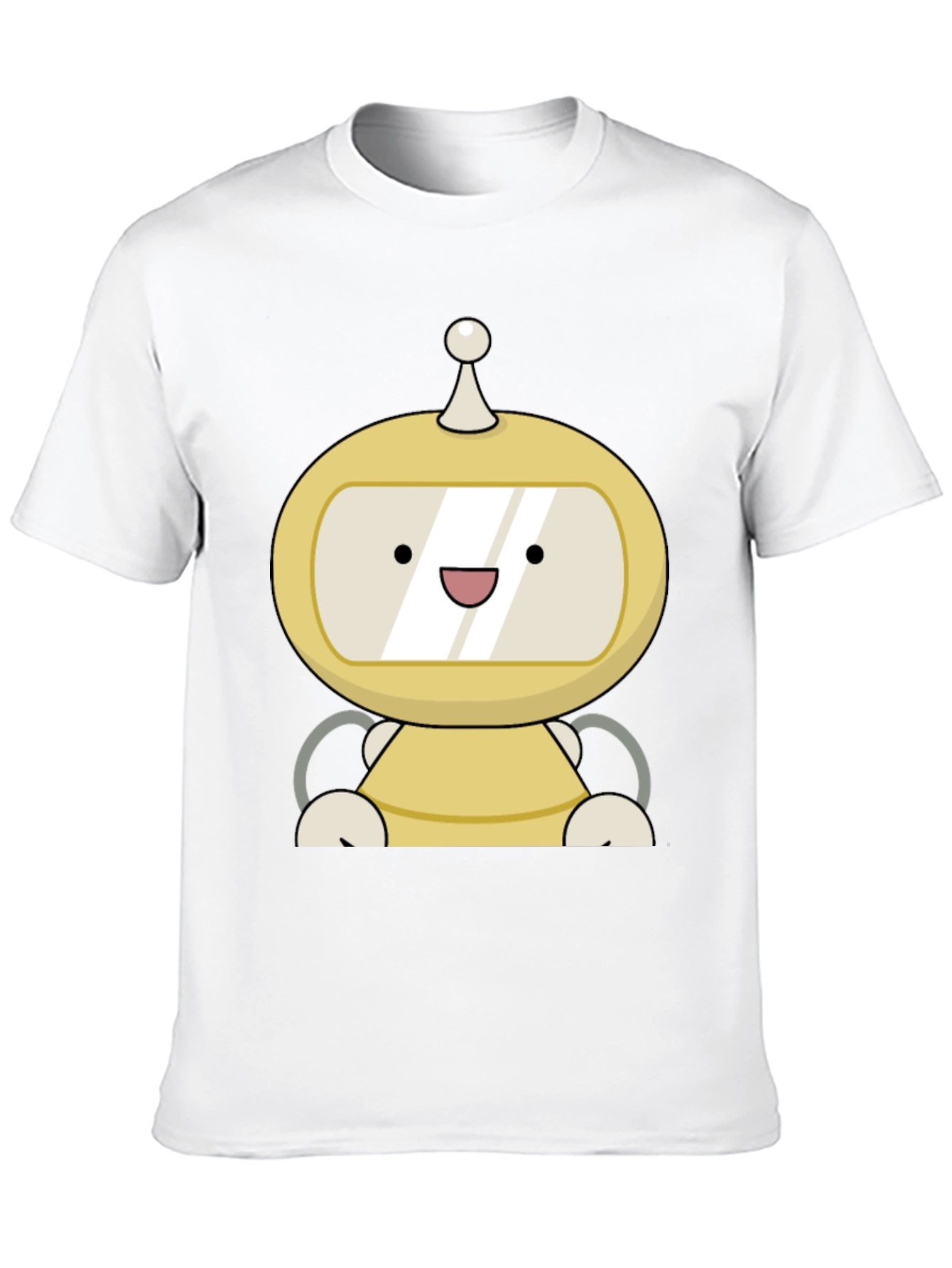 Black Cute Robot Graphic Black T-Shirt view 10